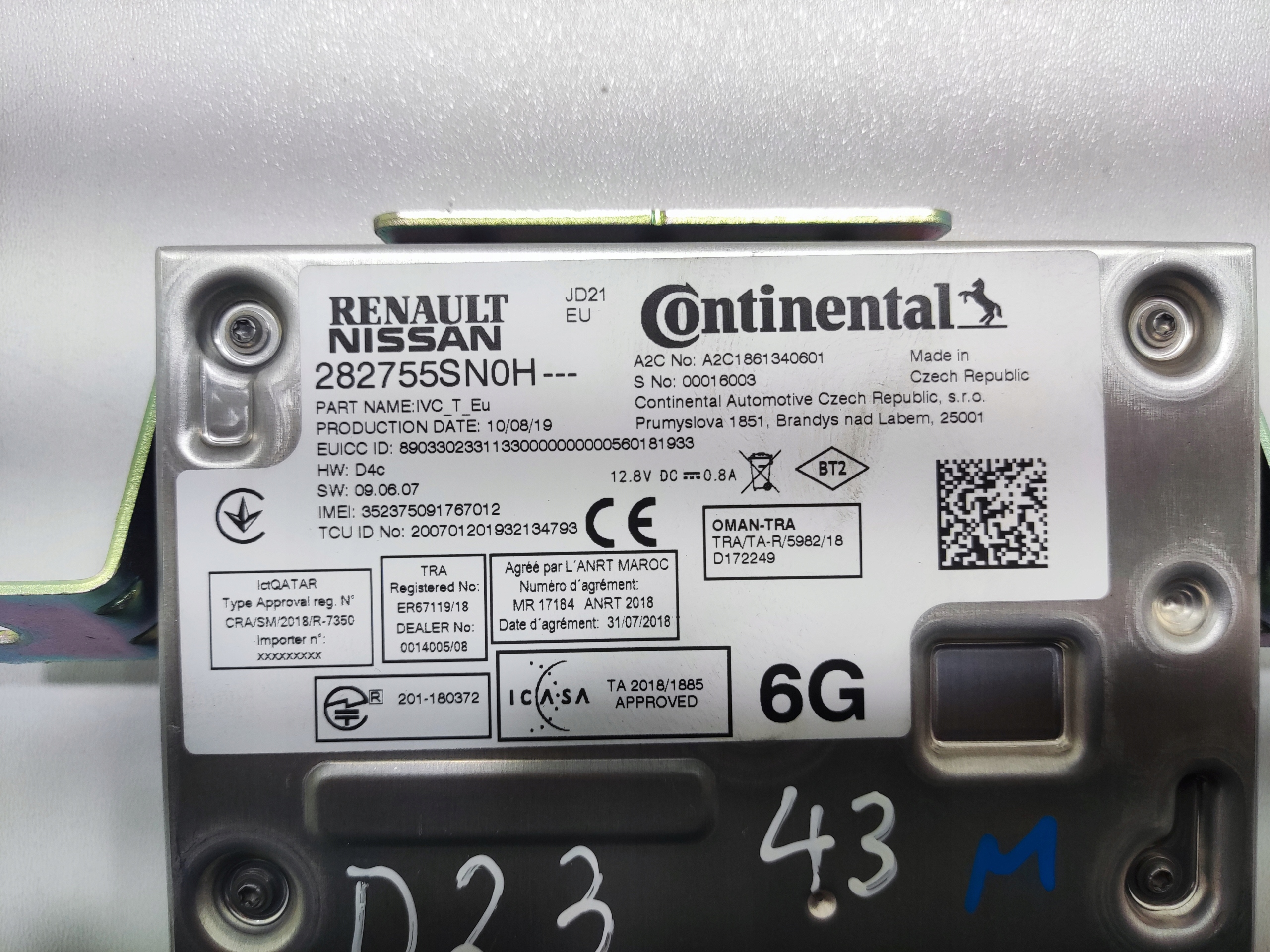 MODUL RIADIACA JEDNOTKA ZAMYKANIA CENTRALNEGO NISSAN NAVARA IV D23 NP300 282755SN0H 15-