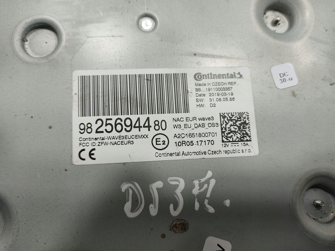 RADIO MULTIMEDIA CITROEN DS3 9825694480 2016-2019 LIFT