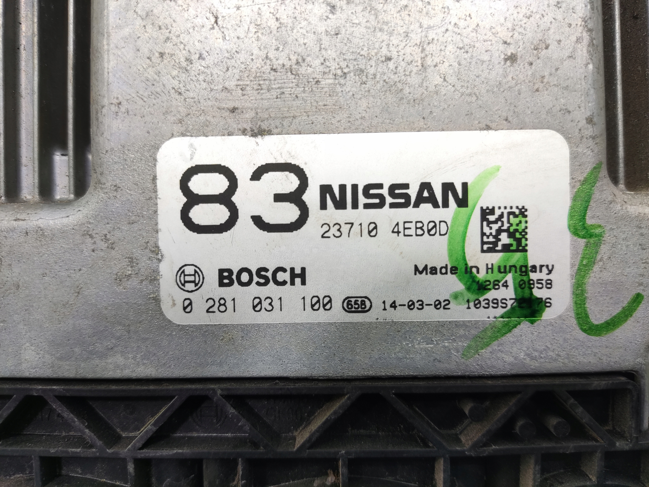 RIADIACA JEDNOTKA MOTORA NISSAN QASHQAI II J11 1.6 DCI 237104EB0D 0281031100 14-16