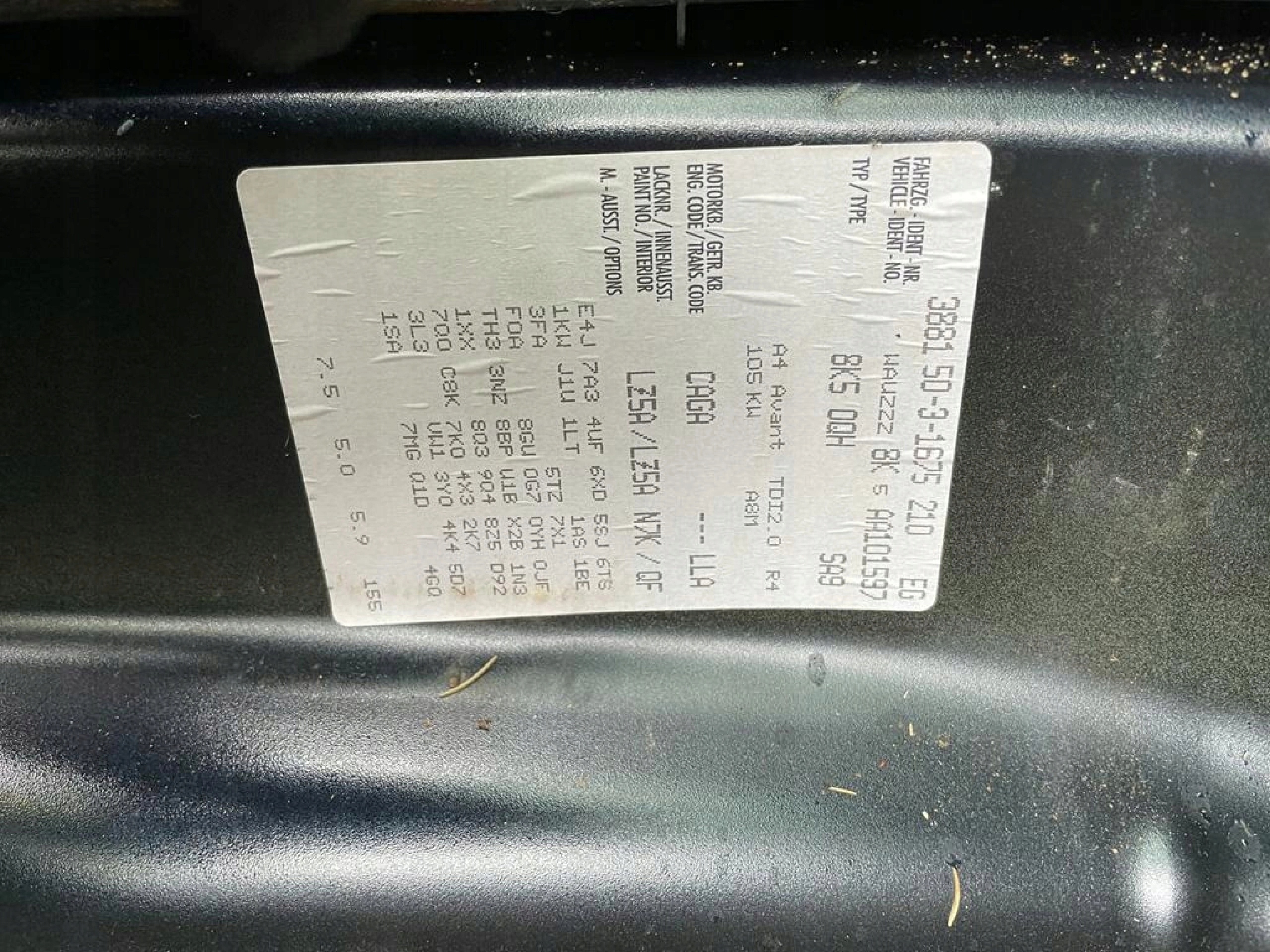 AUDI A4 B8 2.0 TDI CAGA MOTOR