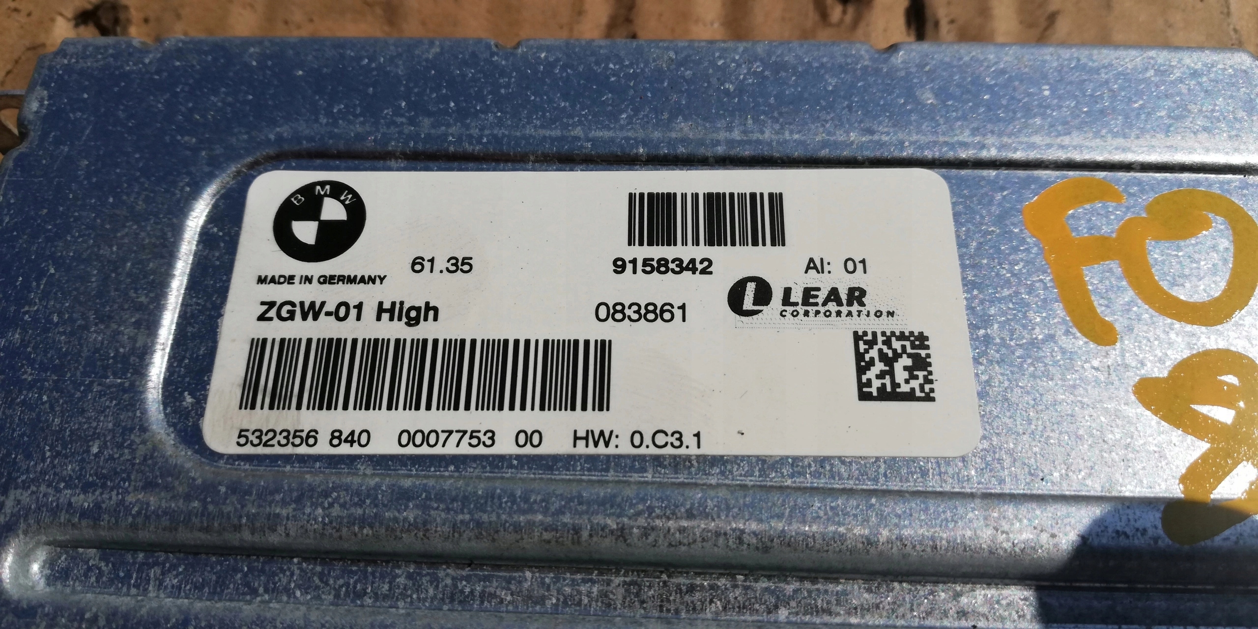 BMW 7 F01 F02 CENTRÁLNY MODUL 9158342