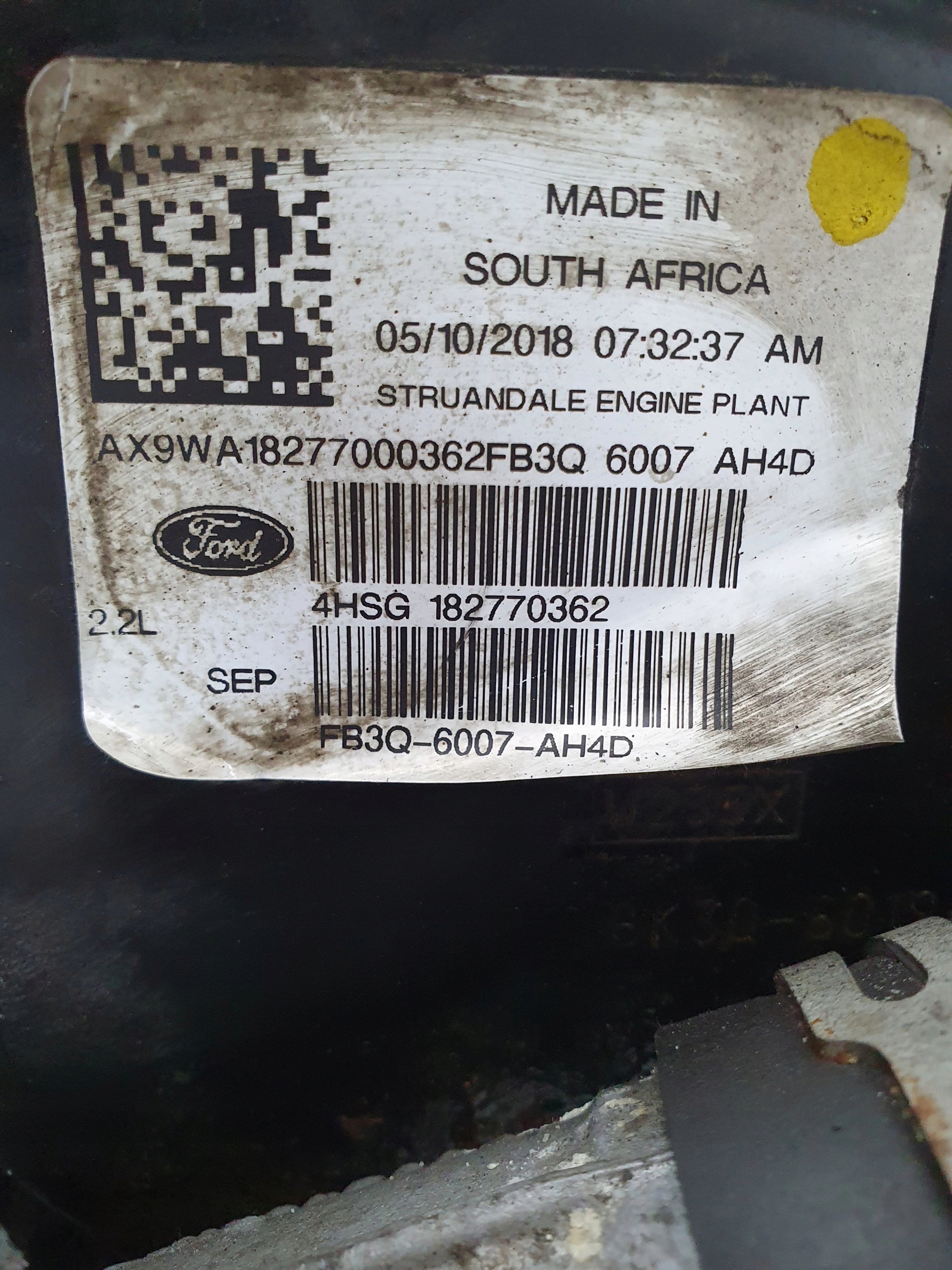 FORD RANGER III 3 015-2.2 TDCI MOTOR