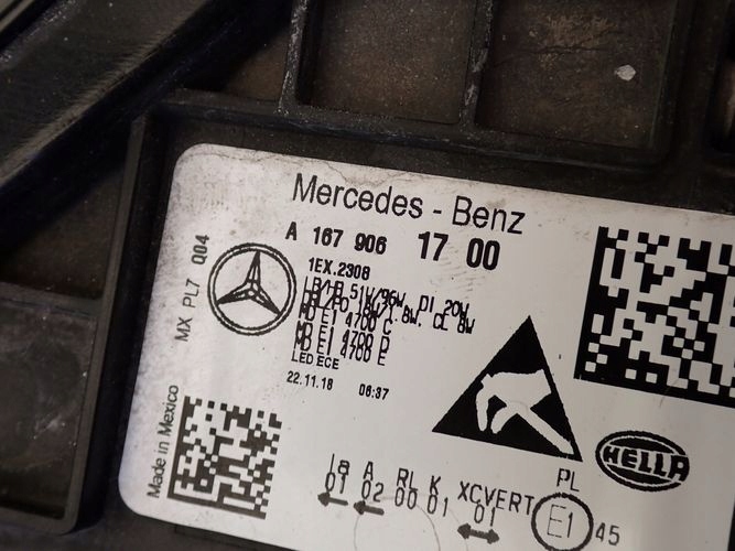 MERCEDES W167 167 GLE MULTIBEAM LED PRAVE PREDNE SVETLO A1679061700