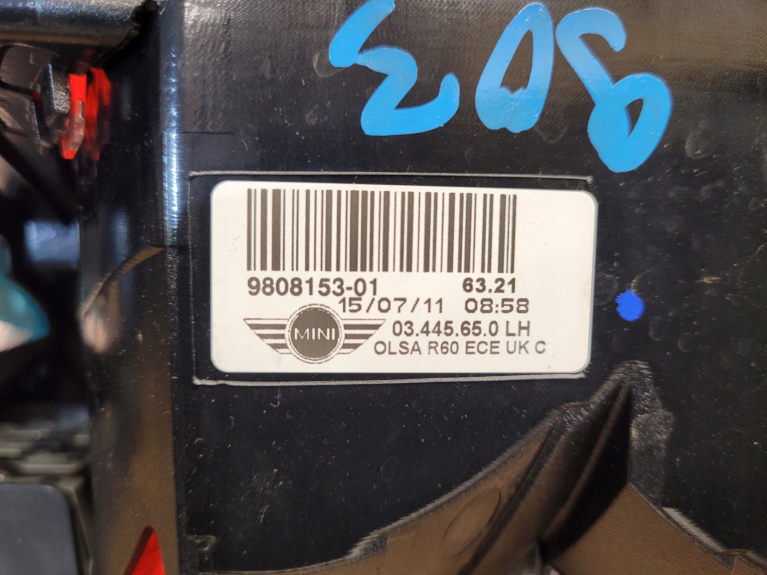 MINI COUNTRYMAN R60 9808153 ĽAVÉ ZADNÉ SVETLO