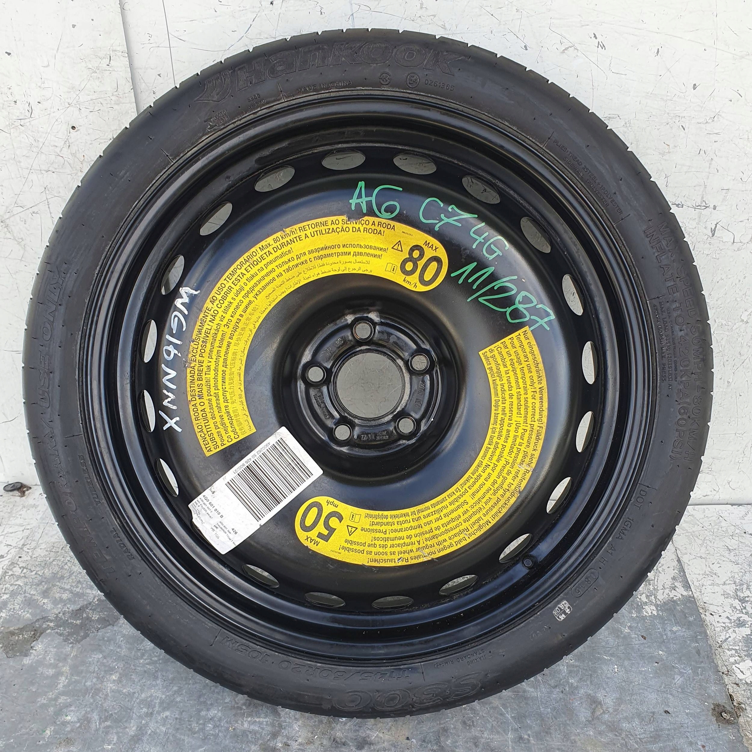 Audi A6 C7 4G0601010B REZERVA DOJAZDOVE KOLESO R20
