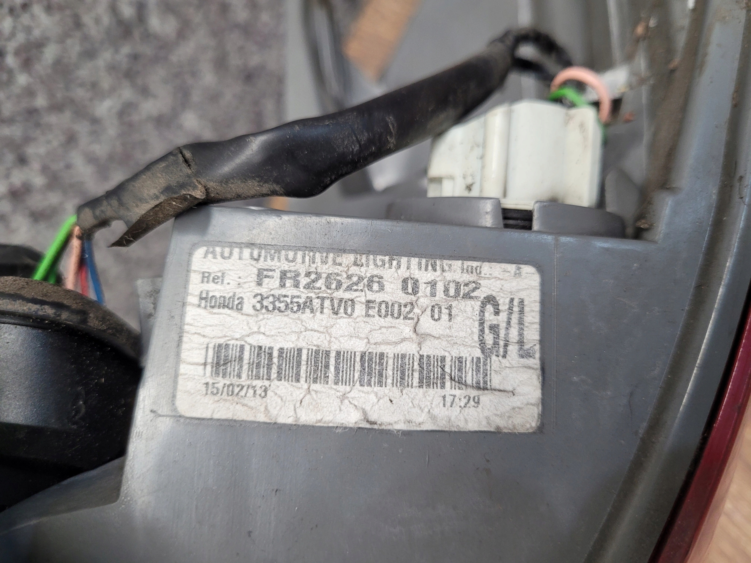 HONDA CIVIC IX 9 HB LAVE ZADNE SVETLO 3355ATV0