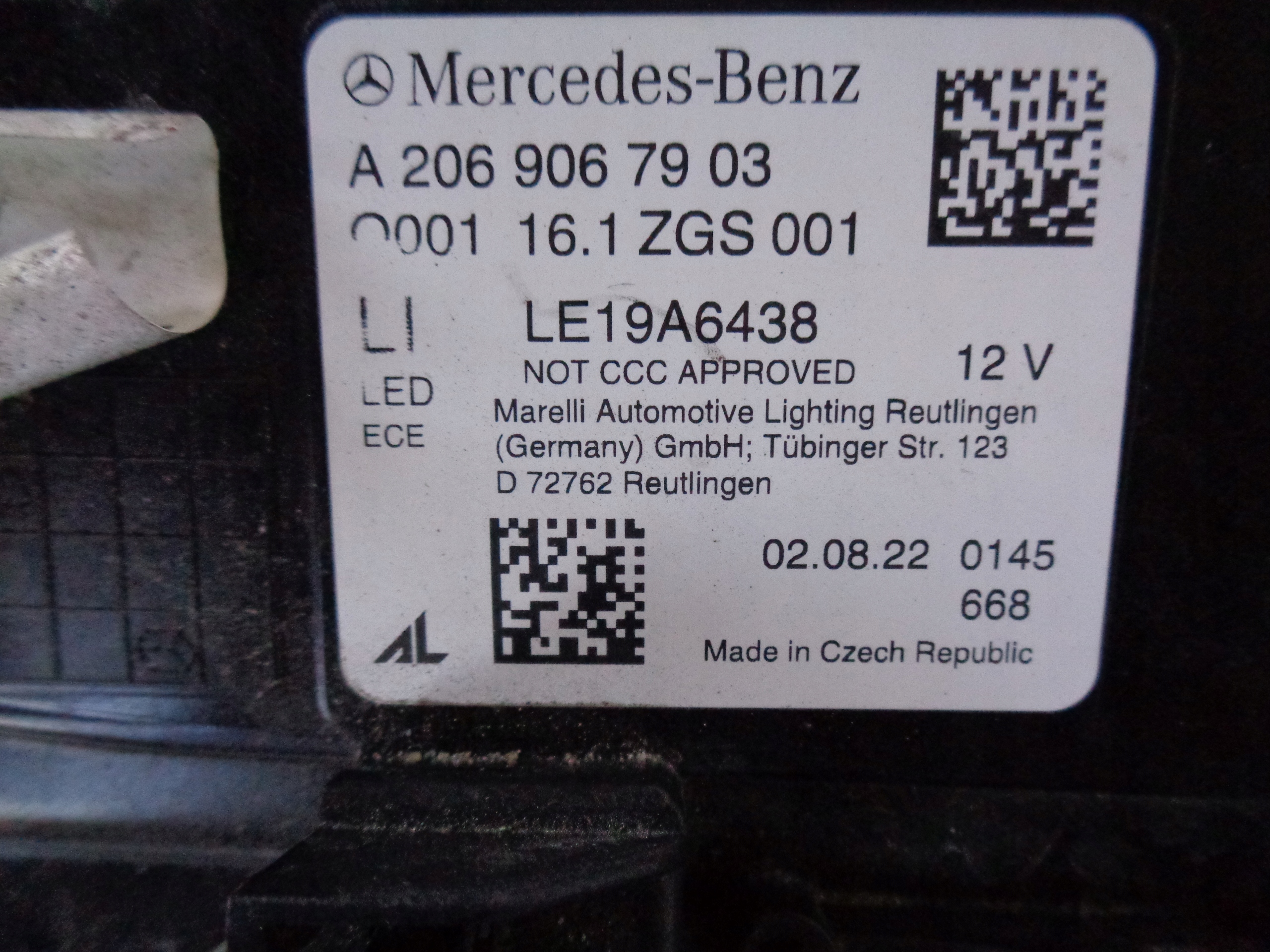 ĽAVÉ SVETLO MERCEDES C-KLASA W206 21- DIGITAL LIGHT