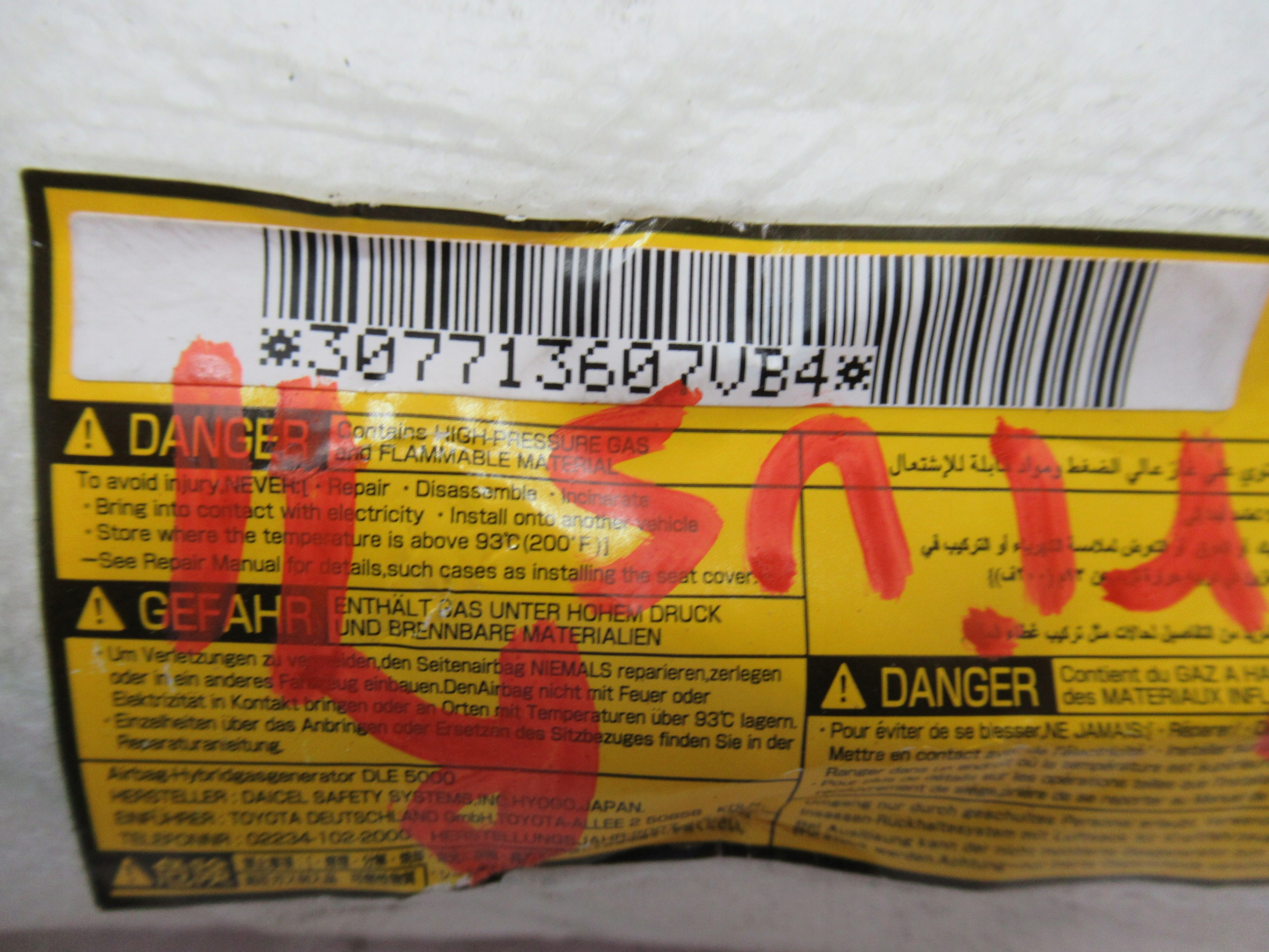 PRAVÝ AIRBAG SEDAČKY TOYOTA PRIUS II