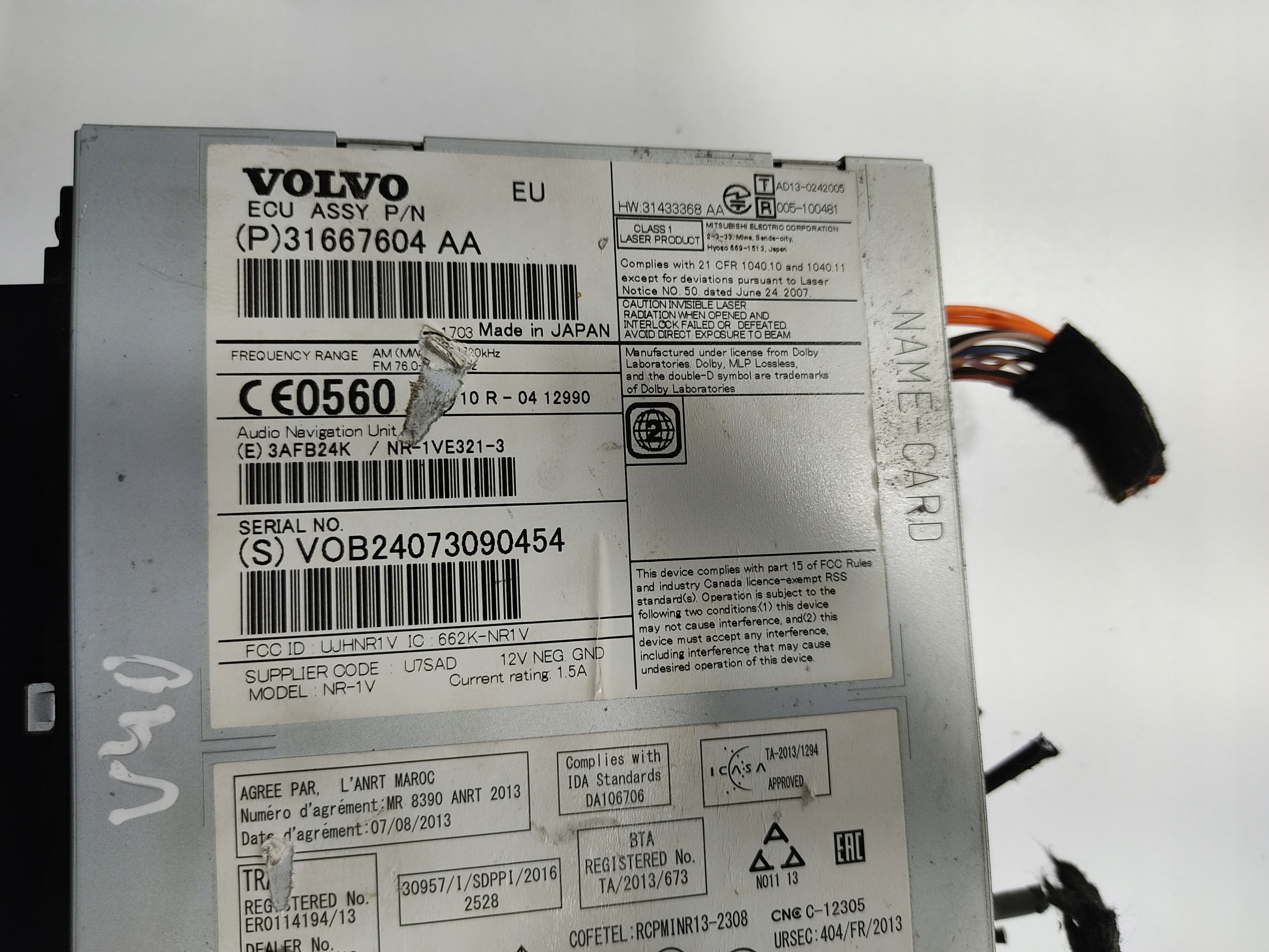 RADIO NAVIGACIA VOLVO V40 II D2 31667604 2016-2019 LIFT
