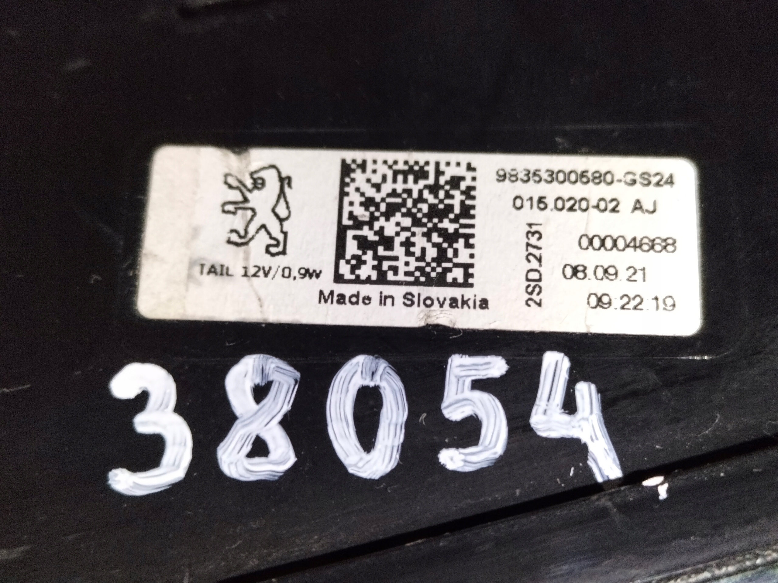 PRAVE ZADNE SVETLO PEUGEOT 308 III T10 21-