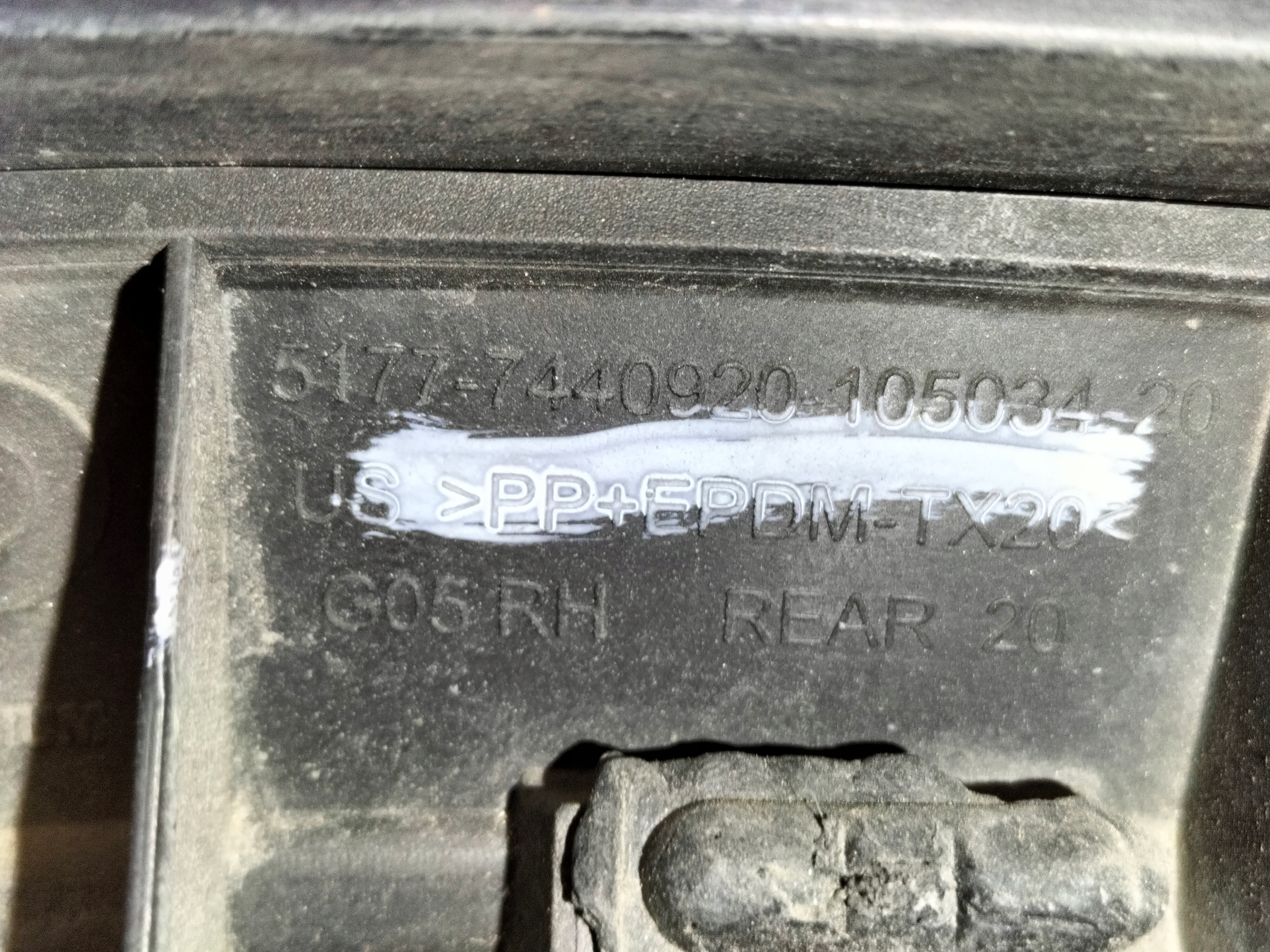 LIŠTA PRAVÉHO ZADNÉHO BLATNÍKA BMW X5 G05 18-