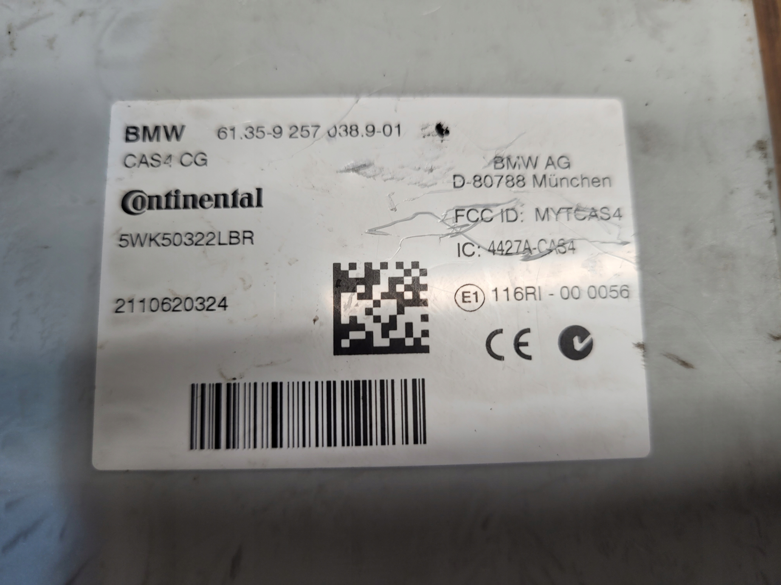 BMW F10 MODUL CAS 9257038