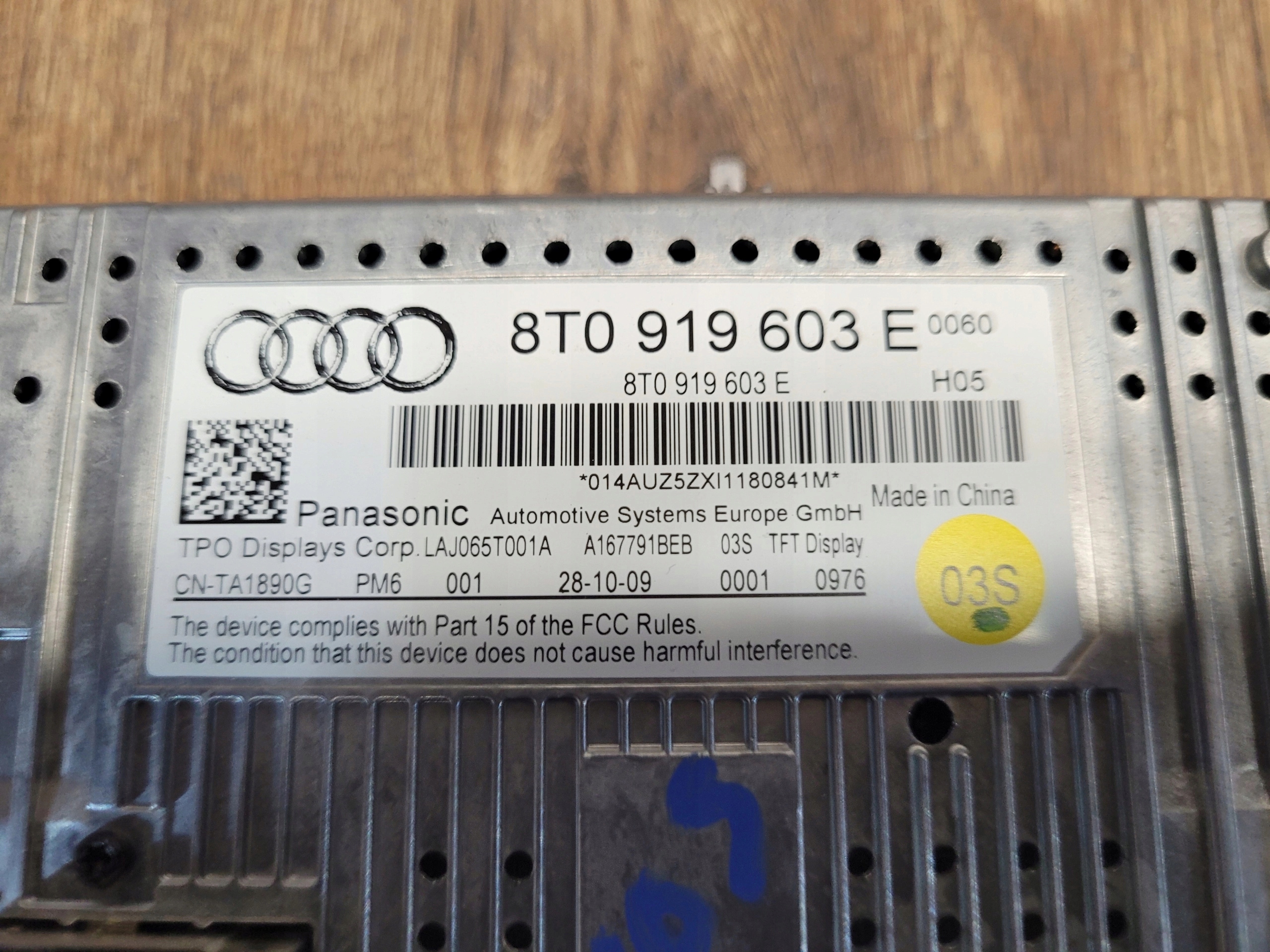 AUDI A4 A5 DISPLEJ 8T0919603E