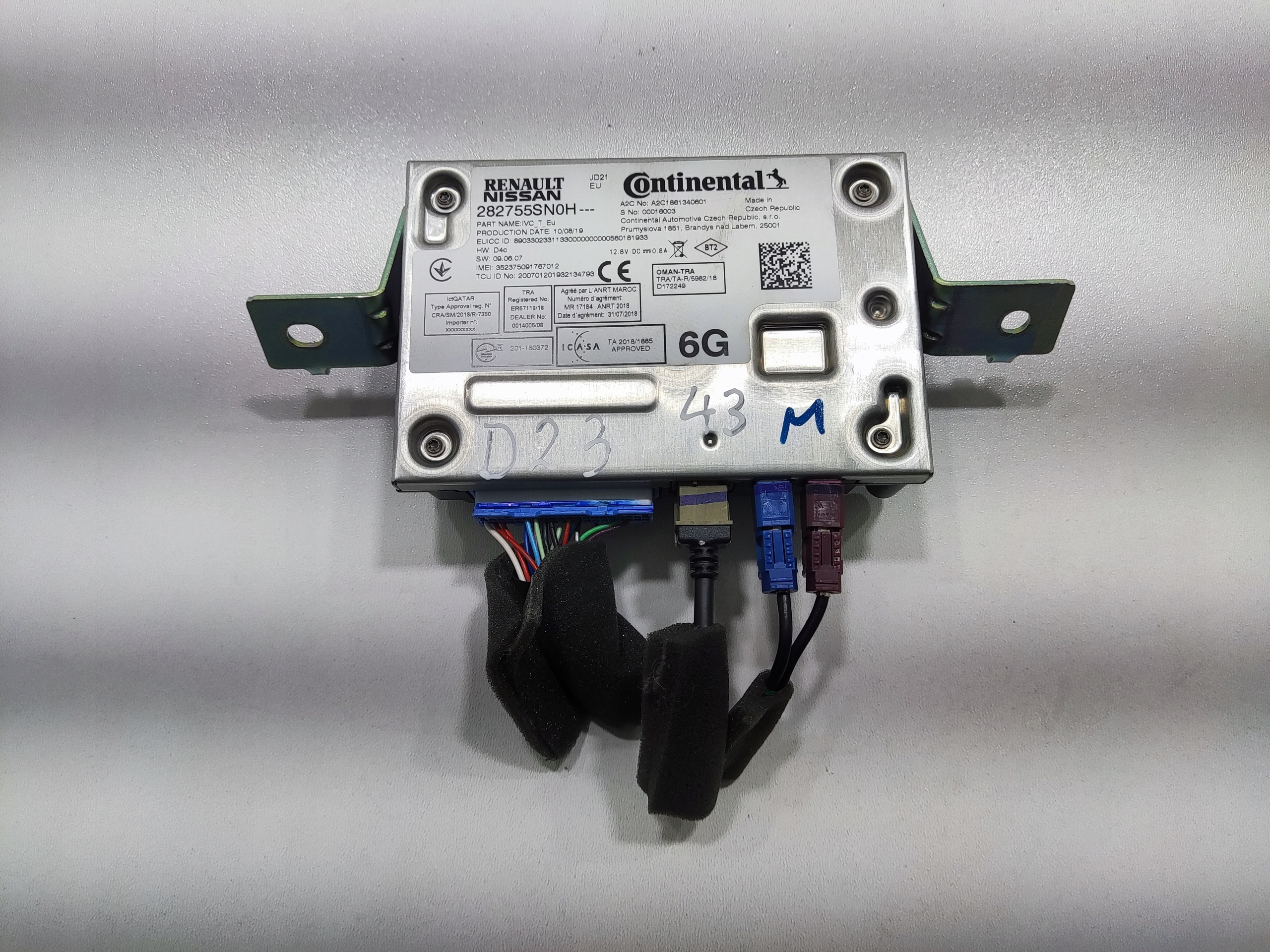 MODUL RIADIACA JEDNOTKA ZAMYKANIA CENTRALNEGO NISSAN NAVARA IV D23 NP300 282755SN0H 15-