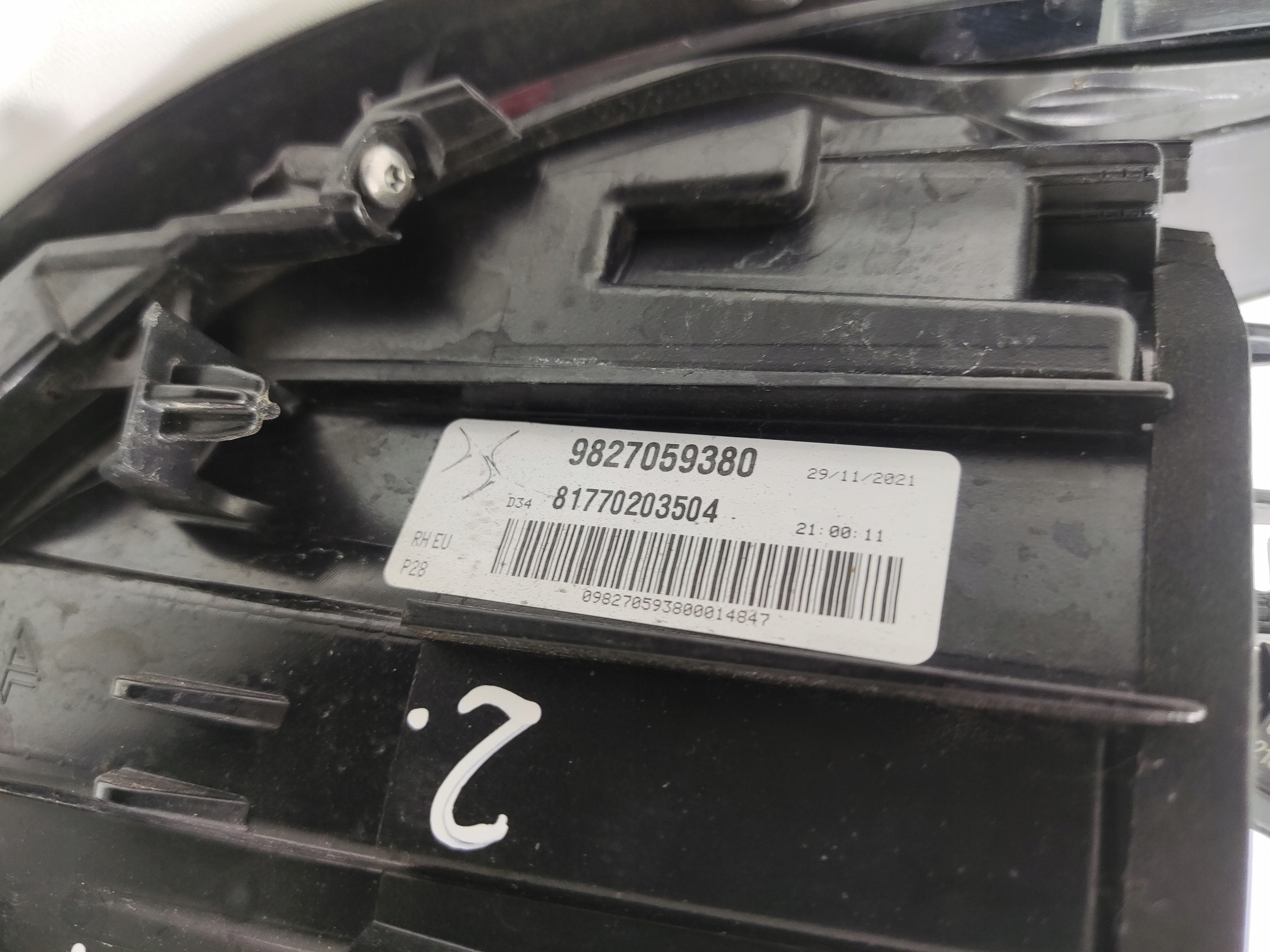 PRAVE ZADNE SVETLO CITROEN DS3 DS 3 CROSSBACK 9827059380 2019-2022