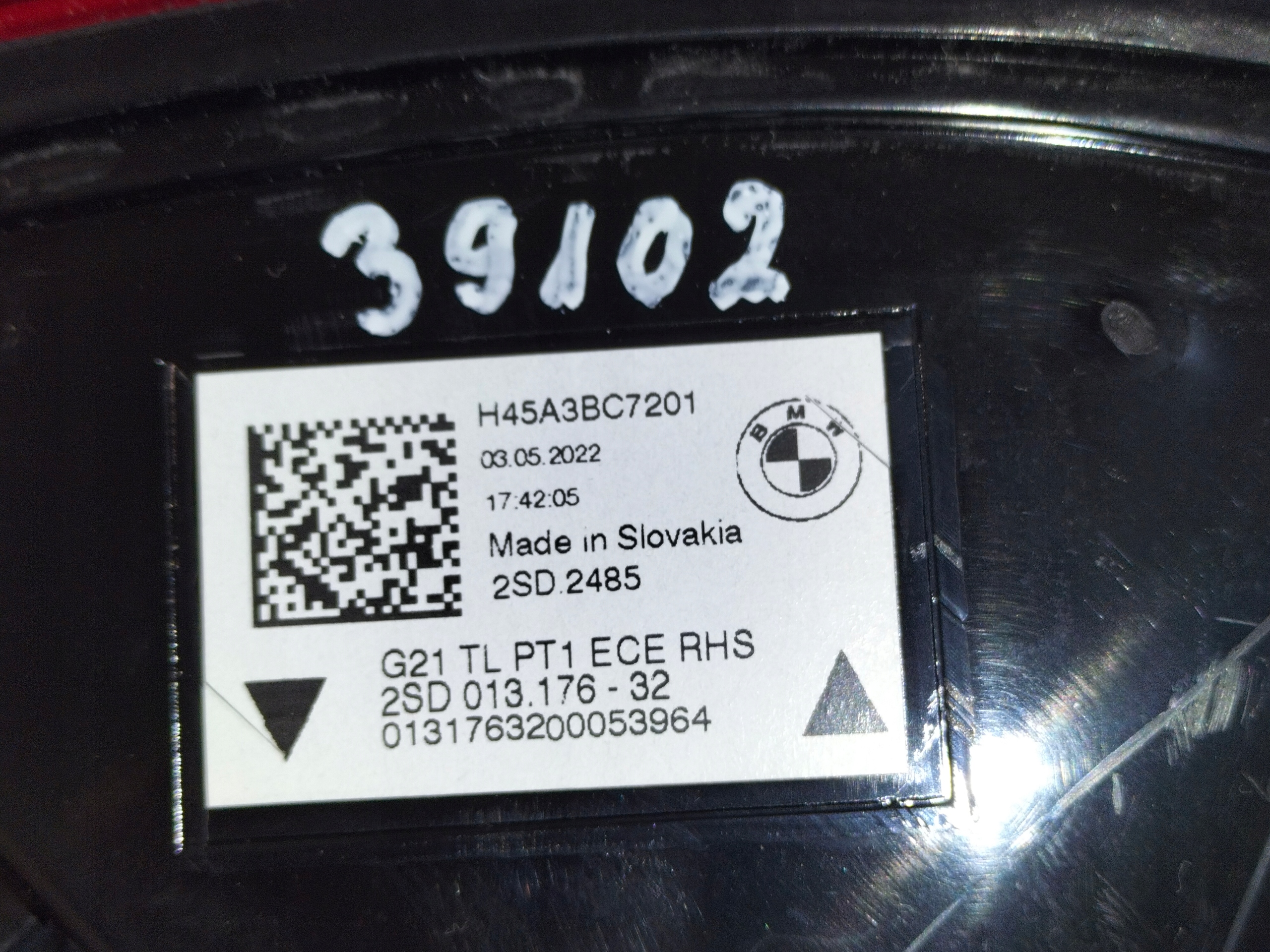 PRAVE ZADNE SVETLO BMW 3 G21 19- KOMBI TOURING LED