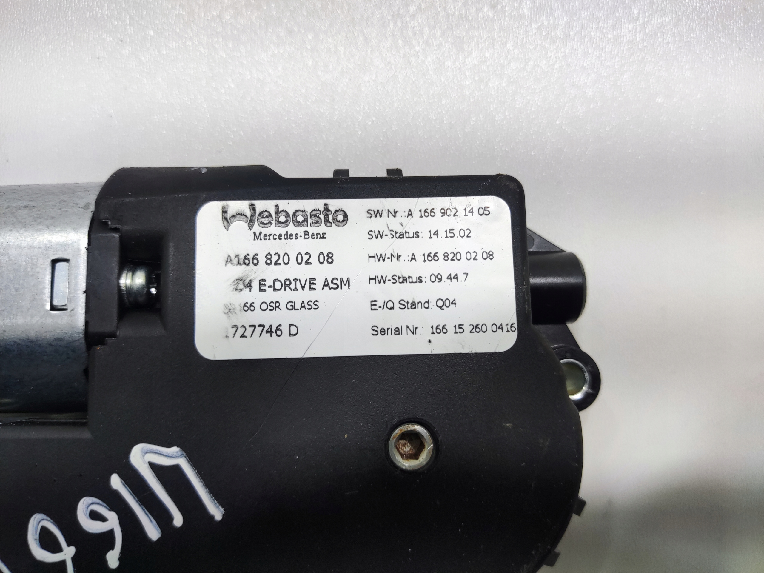 MOTORČEK OVLÁDANIA STREŠNÉHO OKNA MERCEDES GLE I W166 166 A1669021405 2015-2019