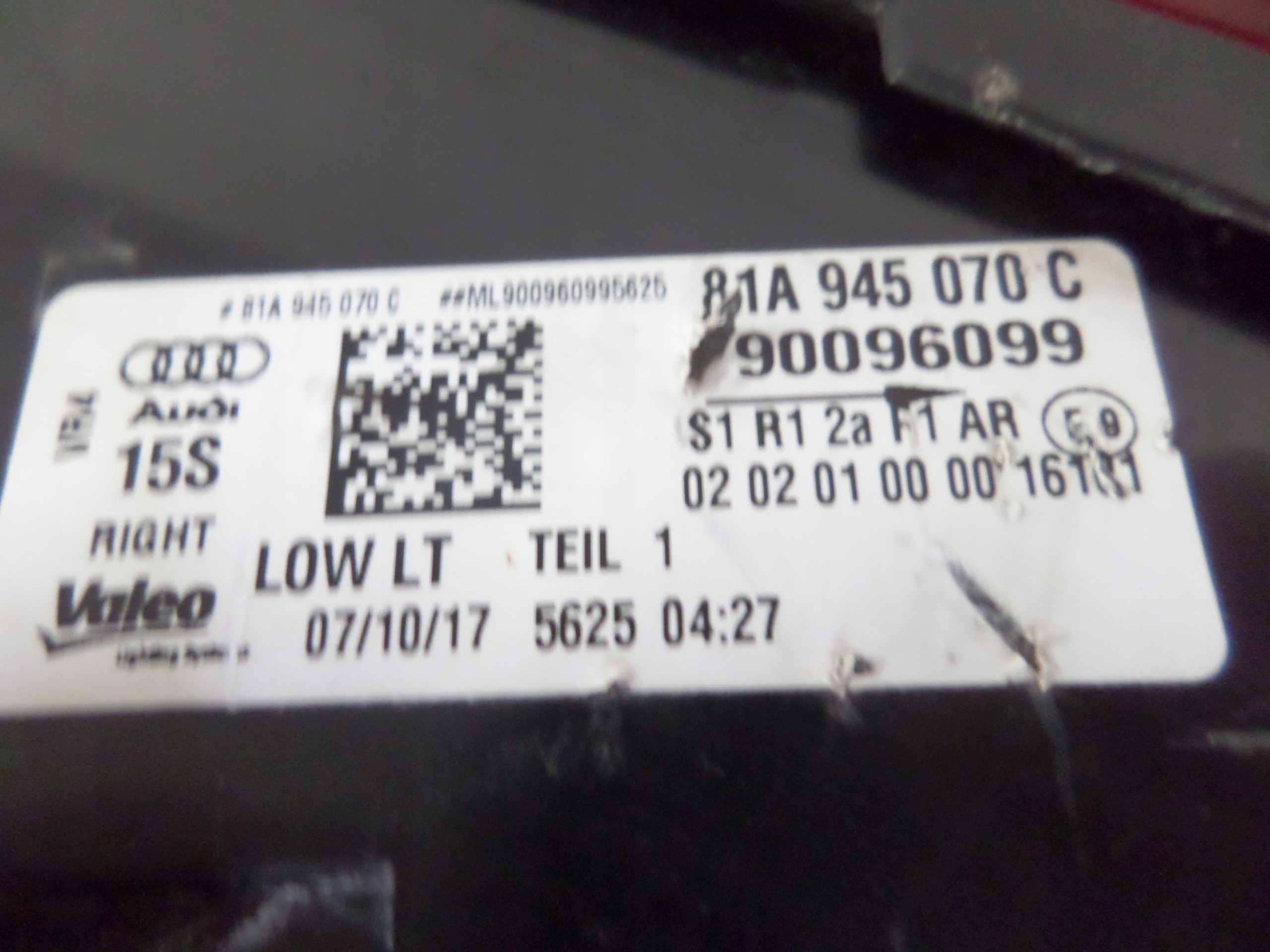 PRAVE ZADNE SVETLO AUDI Q2 16-