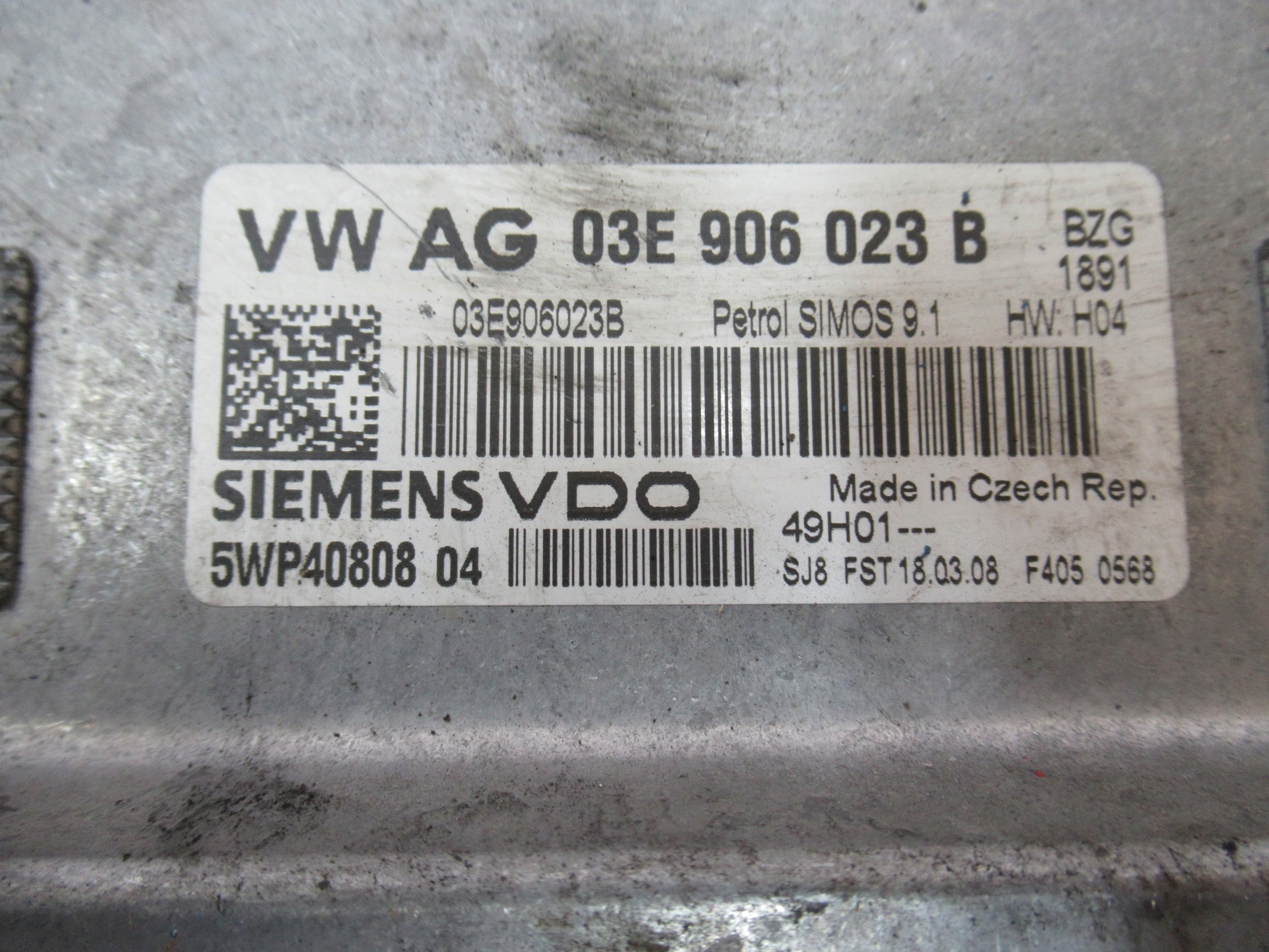 RIADIACA JEDNOTKA 03E906023B 1.4 POLO FABIA II