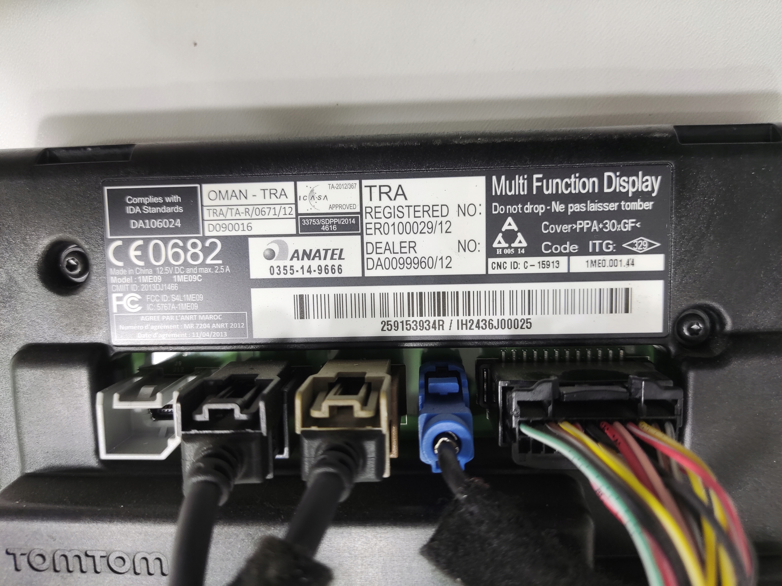 DISPLEJ MONITOR NAVIGACIE RENAULT ZOE I 259153934R 2013-2019
