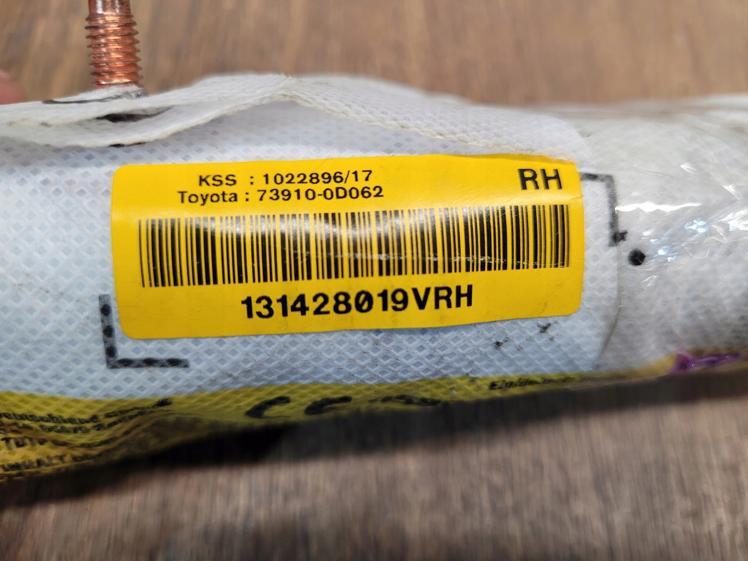 TOYOTA YARIS III PRAVÝ AIRBAG SEDAČKY 73910-0D062