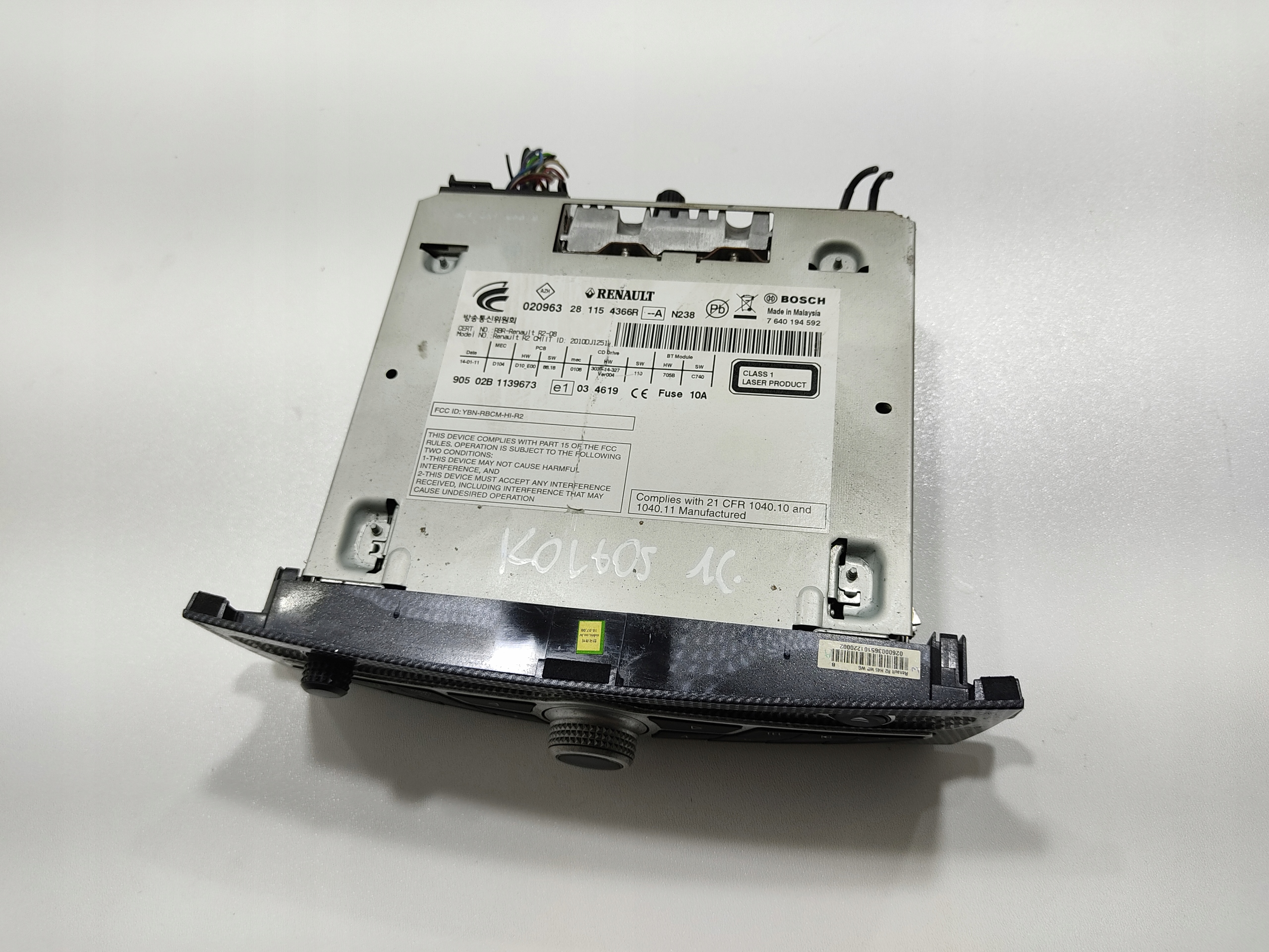 CD RADIO RENAULT KOLEOS I 281154366R 2008-2015 KOD
