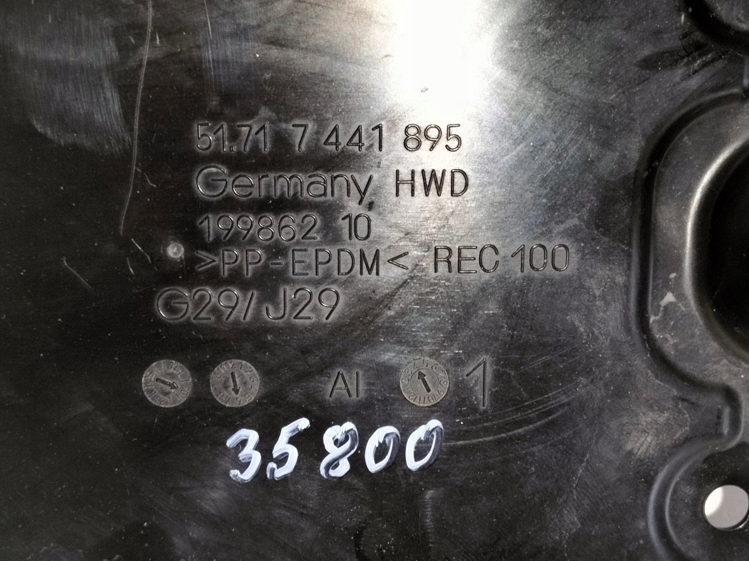 ZÁSLEPKA PODBLATNÍKA PREDNÝ LAVA BMW Z4 G29 18-