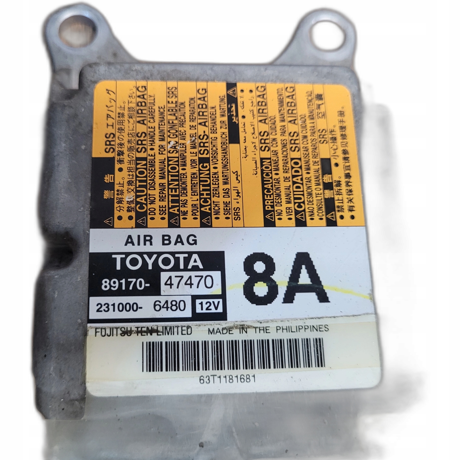TOYOTA PRIUS III 3 RIADIACA JEDNOTKA AIRBAGOV 89170-47470