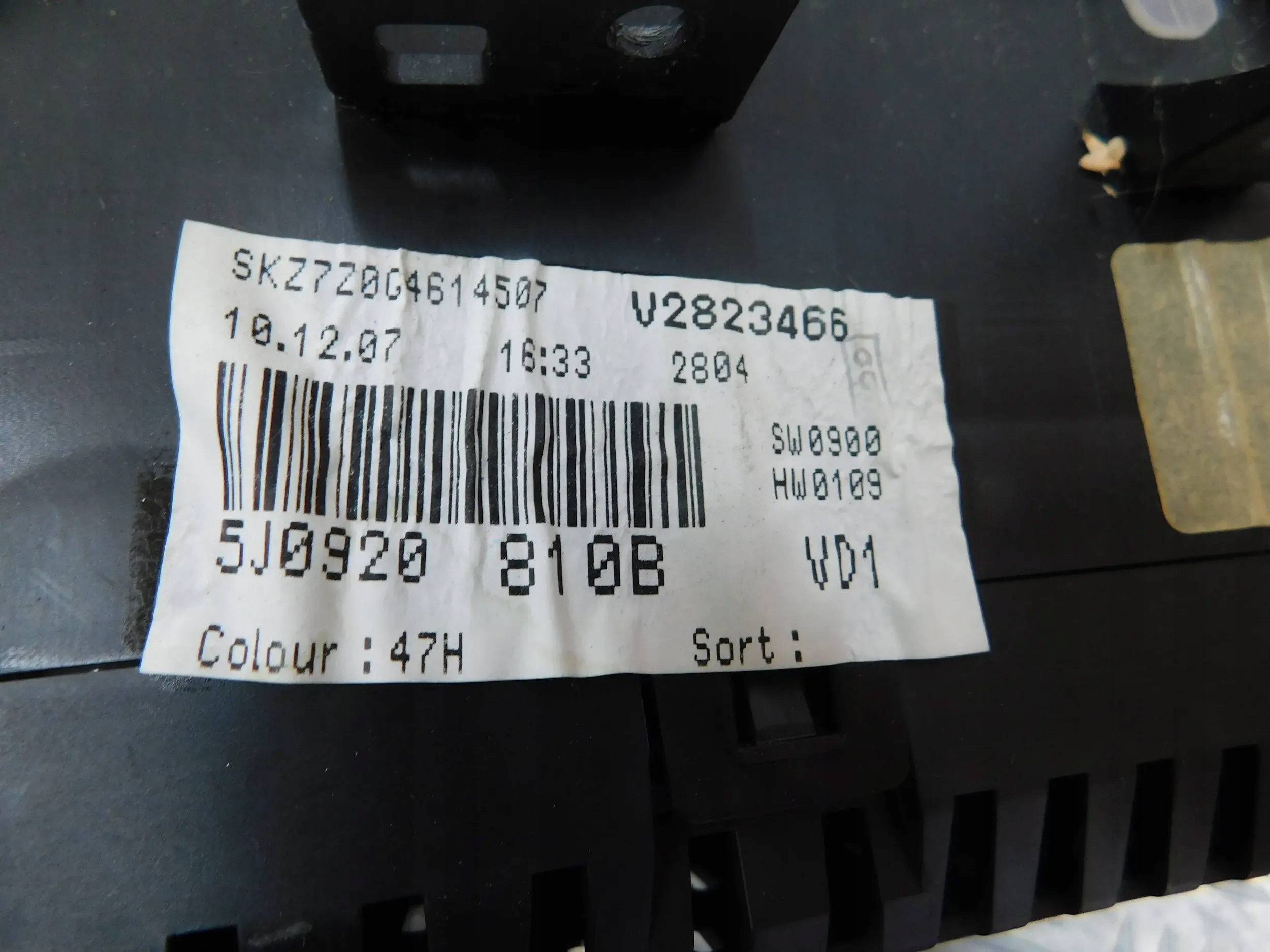 TACHOMETER BUDIKY 5J0920810B FABIA II ROOMSTER 1.4 16V