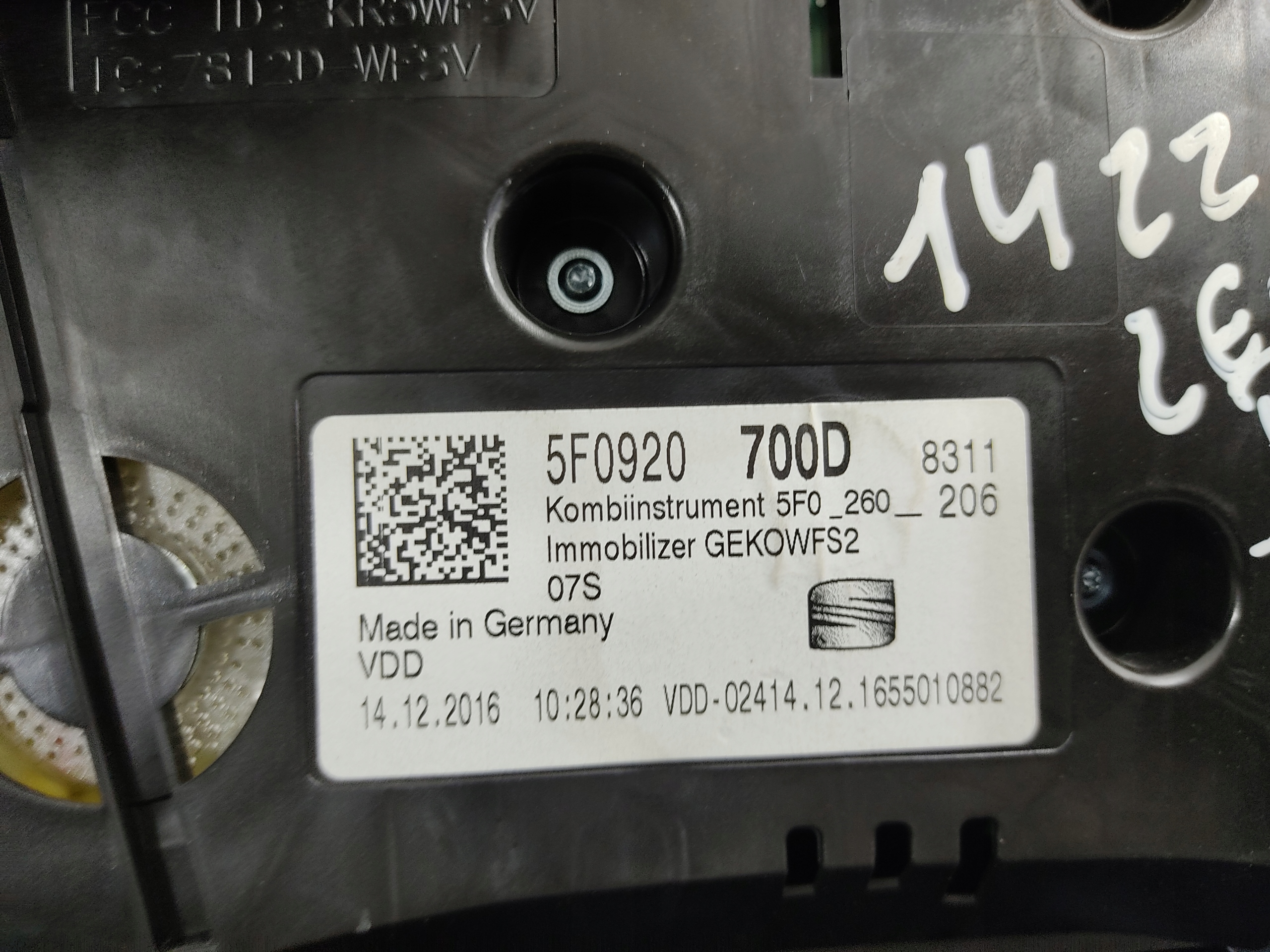 TACHOMETER BUDIKY SEAT LEON III 1.2 TFSI 5F0920700D EUROPA