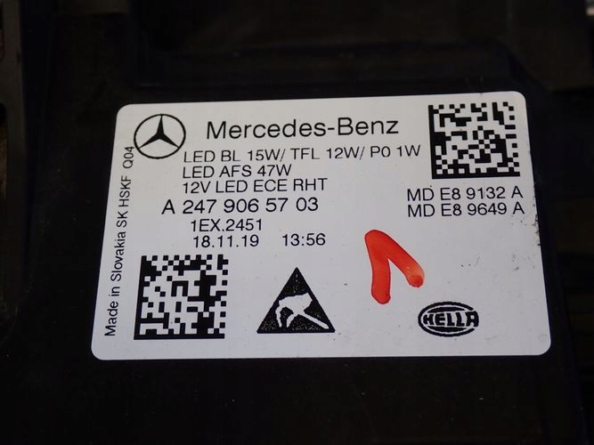 MERCEDES W247 247 B-KLASA FULL LED 18- LAVE PREDNE SVETLO A2479065703