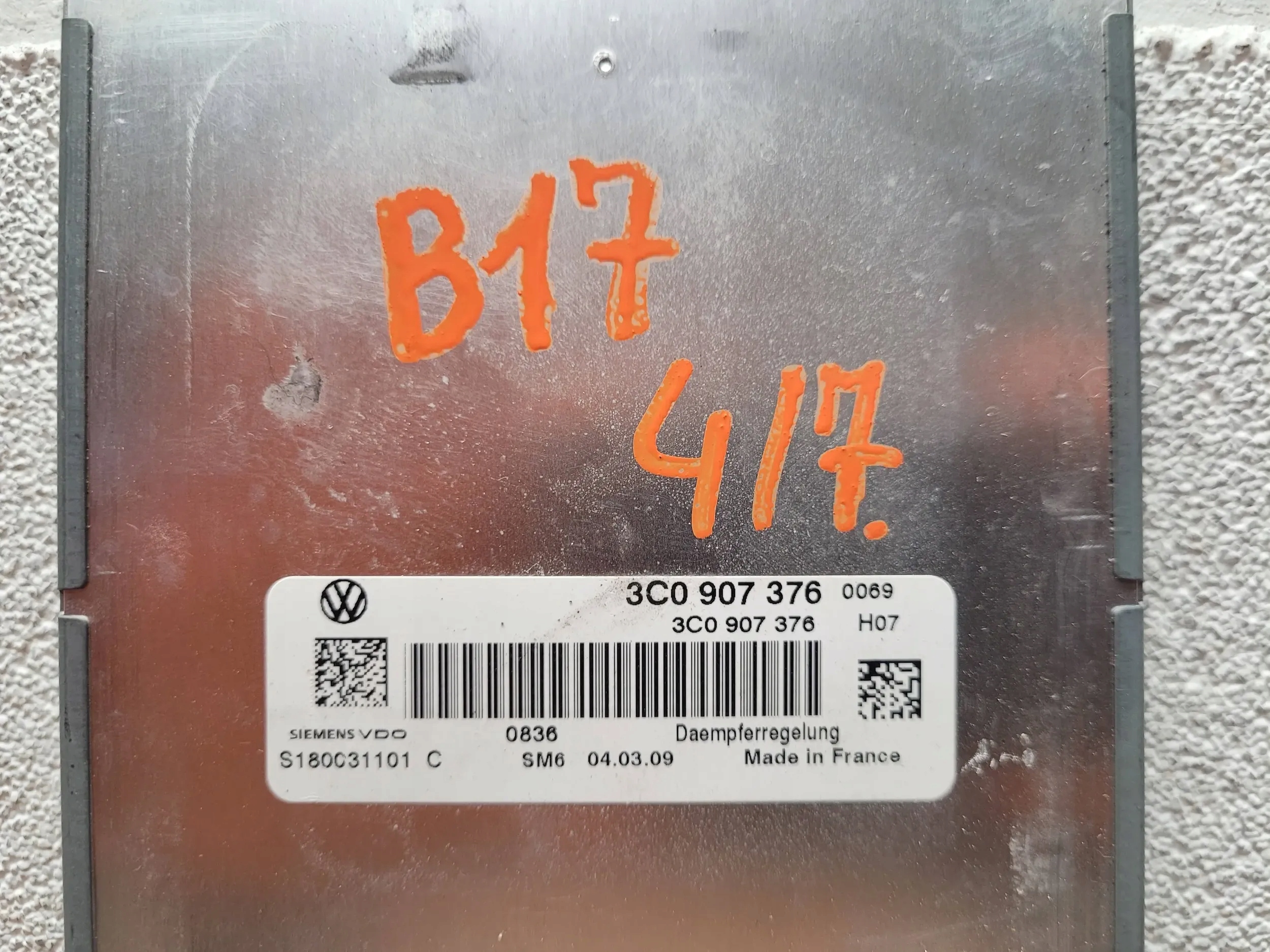 Vw PASSAT CC 3C0907376 RIADIACA JEDNOTKA PODVOZKU