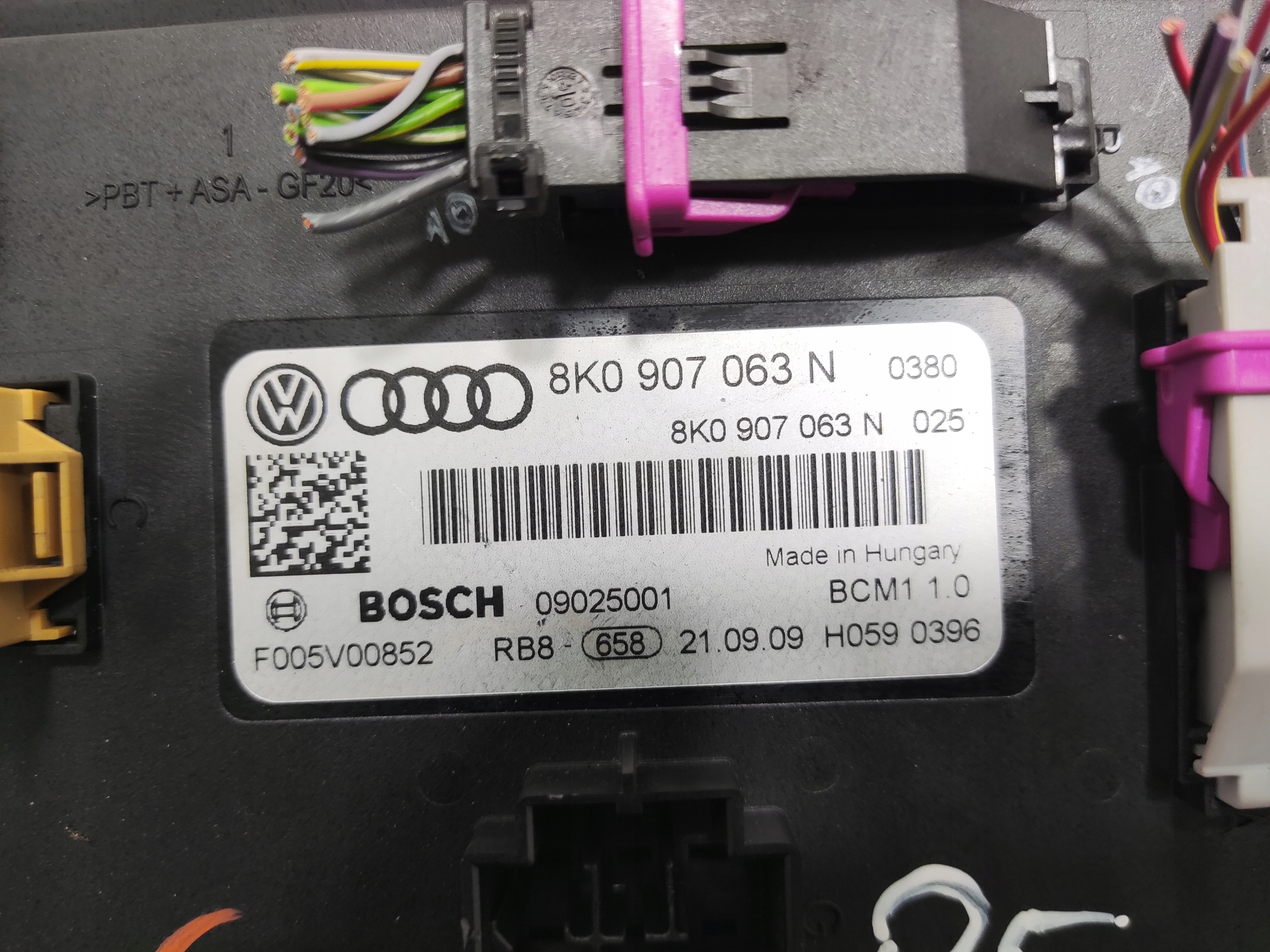 MODUL RIADIACA JEDNOTKA KOMFORTU AUDI Q5 I 8R 3.0 TDI 8K0907063N 2008-2012