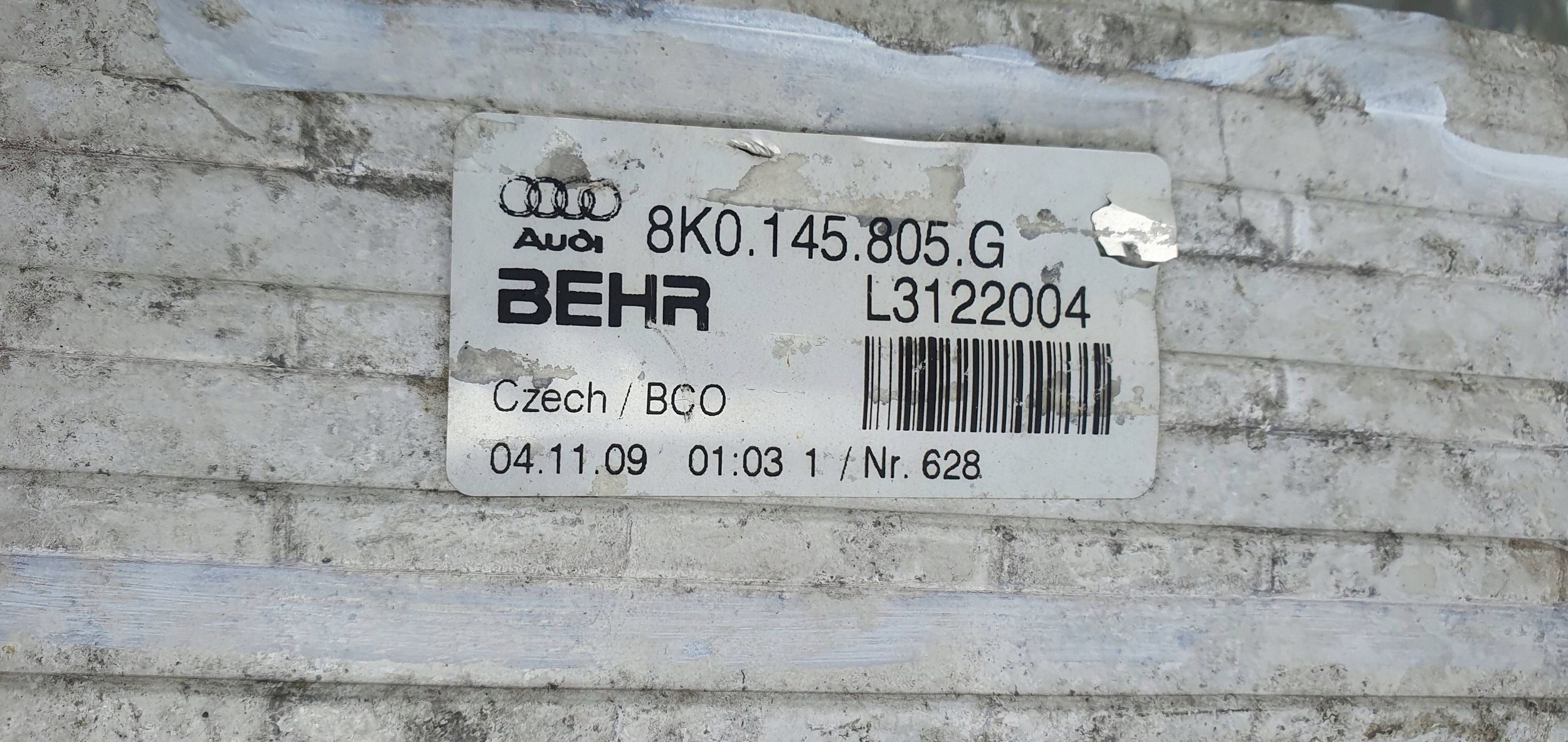Audi A4 8K 2.0 tdi 8K0145805G INTERCOOLER CHLADIC