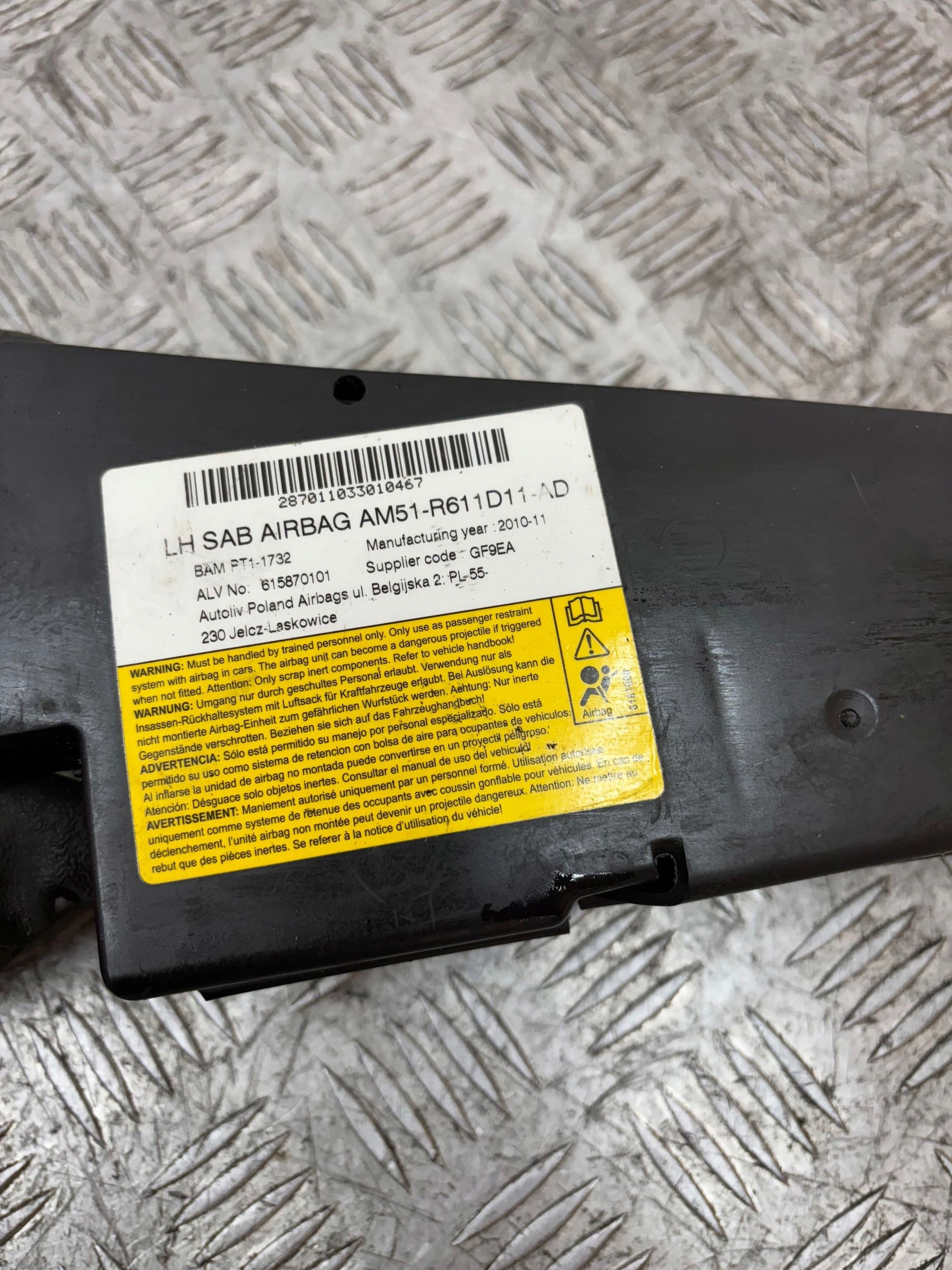 AIRBAG LAVEJ PREDNEJ SEDACKY FORD C-MAX MK2 10-