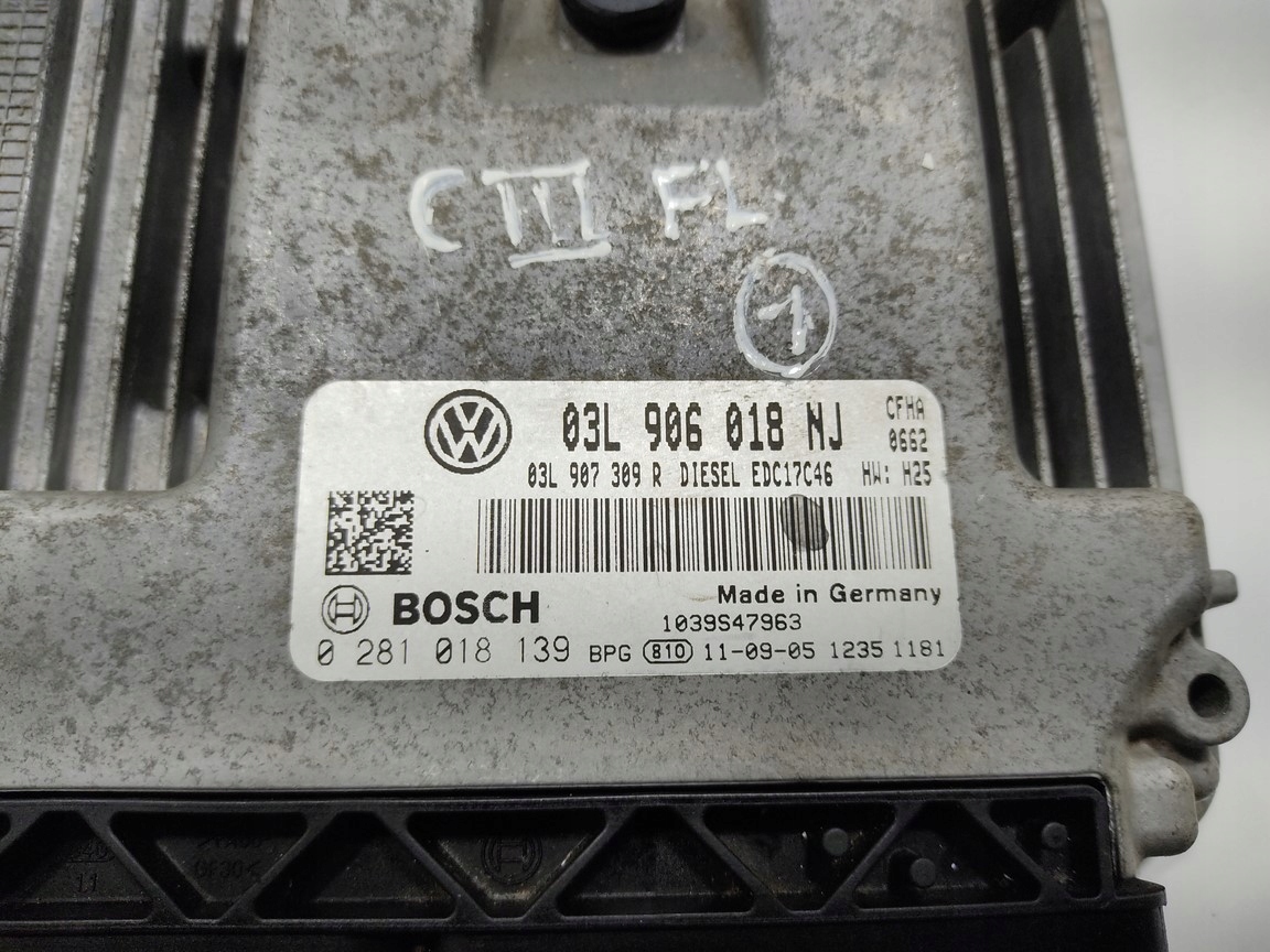 RIADIACA JEDNOTKA VOLKSWAGEN CADDY III 2.0 TDI 03L906018NJ 0281018139 11-