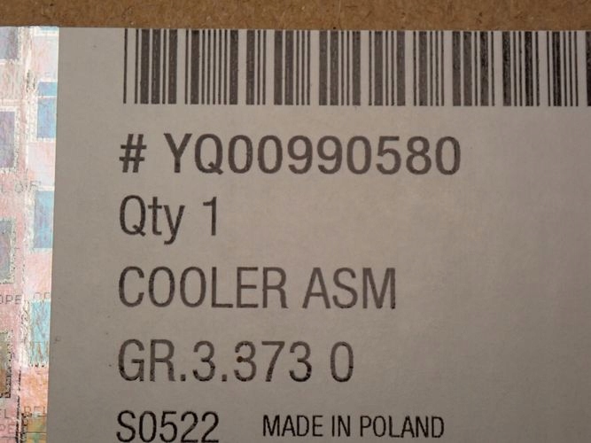 OPEL ASTRA K V INTERCOOLER YQ00990580 323015909