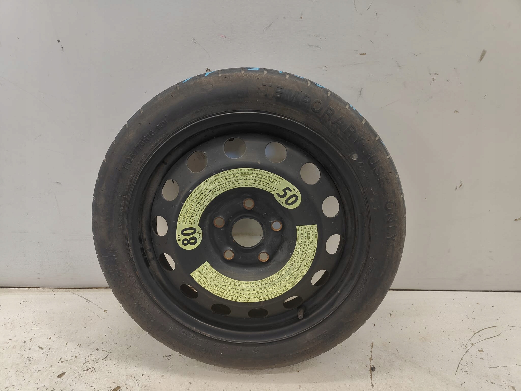 Volkswagen golf VI REZERVA DOJAZDOVKA 125/70 r16 1k0601027s hankook