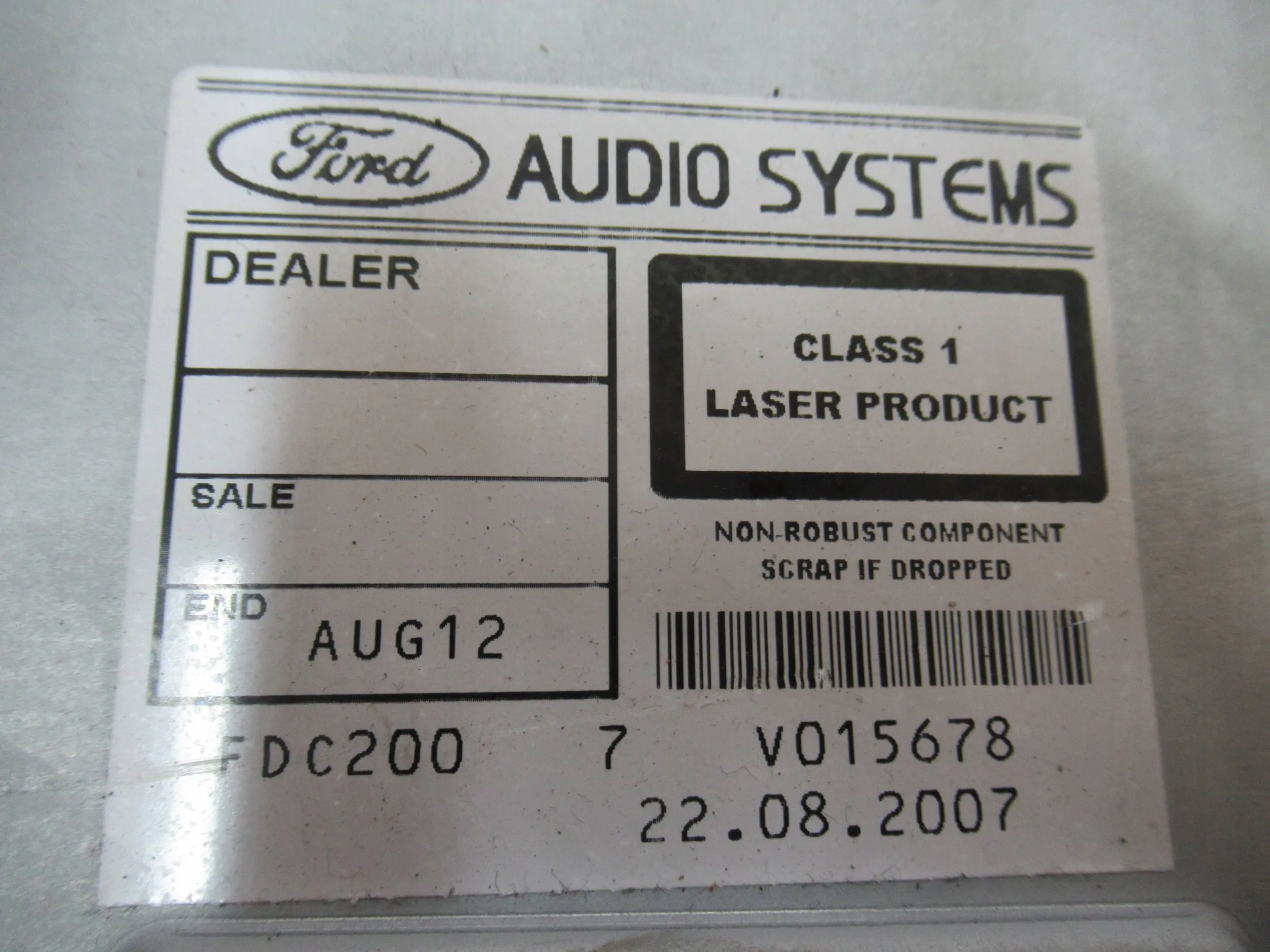 RADIO Ford Mondeo MK4 7S7T-18C815-BA
