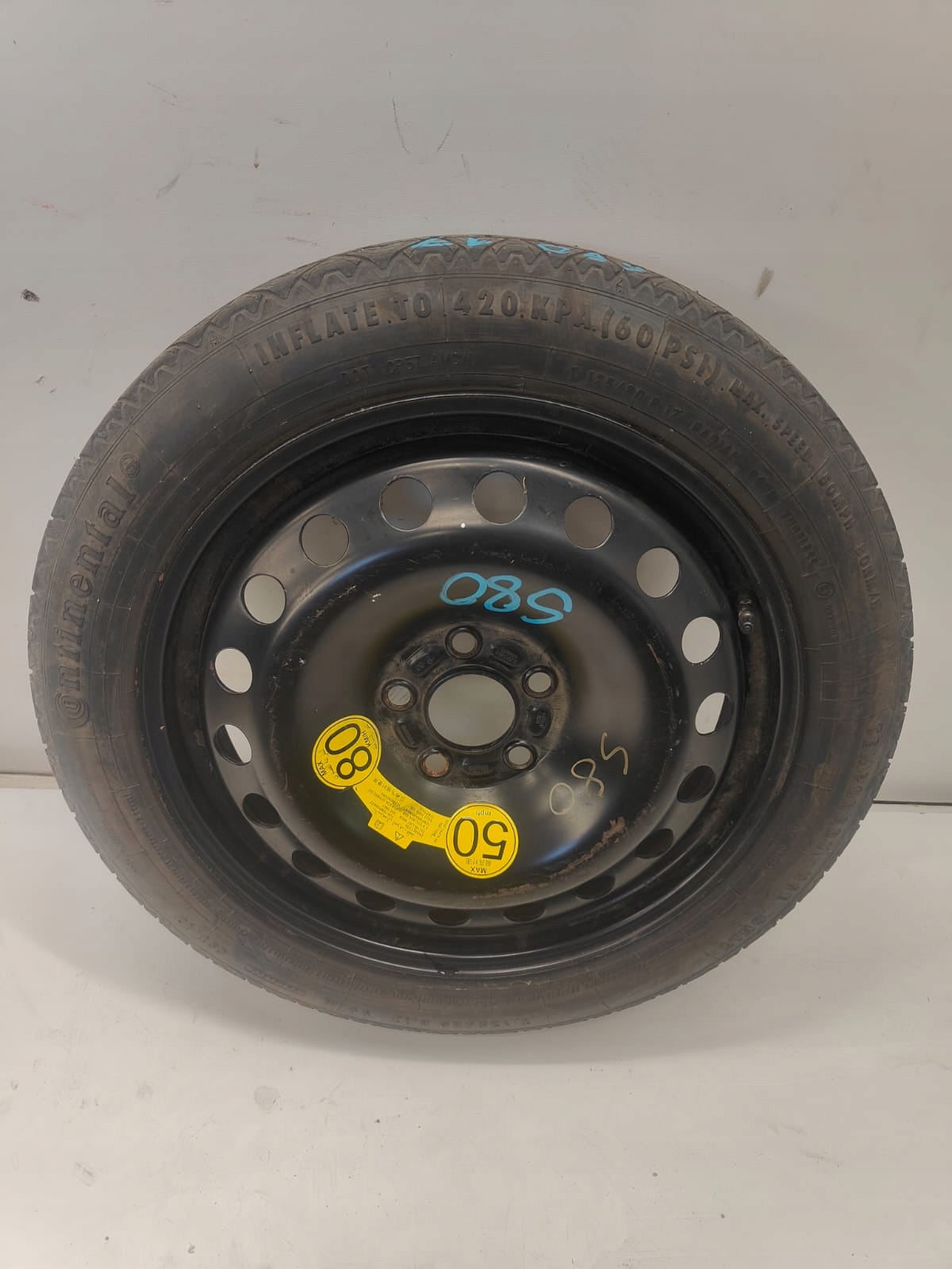 Volvo s80 II v70 III REZERVA DOJAZDOVÉ KOLESO continental 125/80 r17 2170805