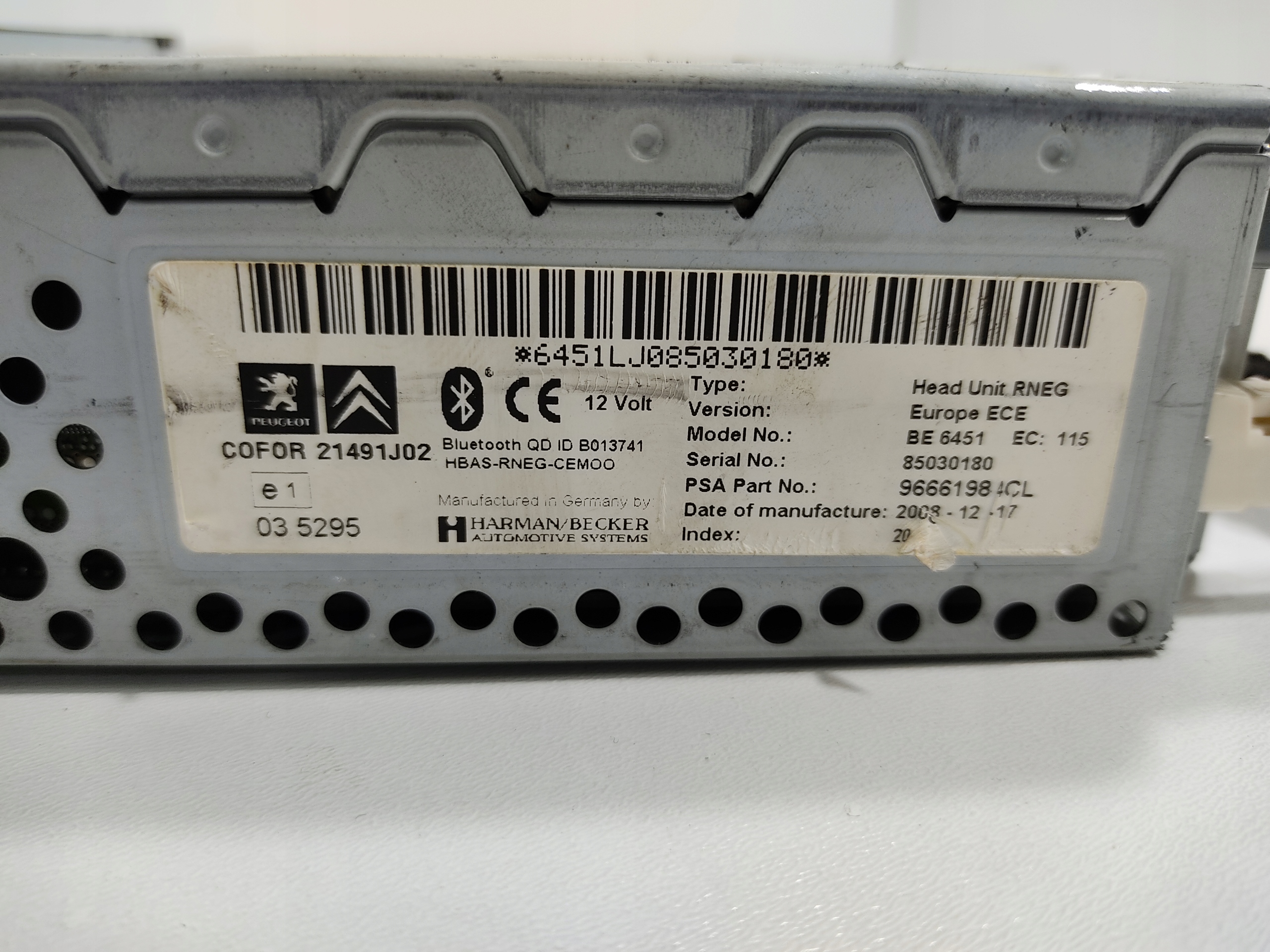 RADIO NAVIGACIA CITROEN C5 III X7 96661984CL 2008-2011