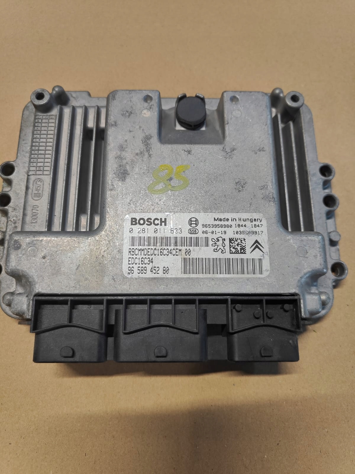 Peugeot 407 1.6 hdi oe 0281011633 RIADIACA JEDNOTKA OVLÁDANIAECU