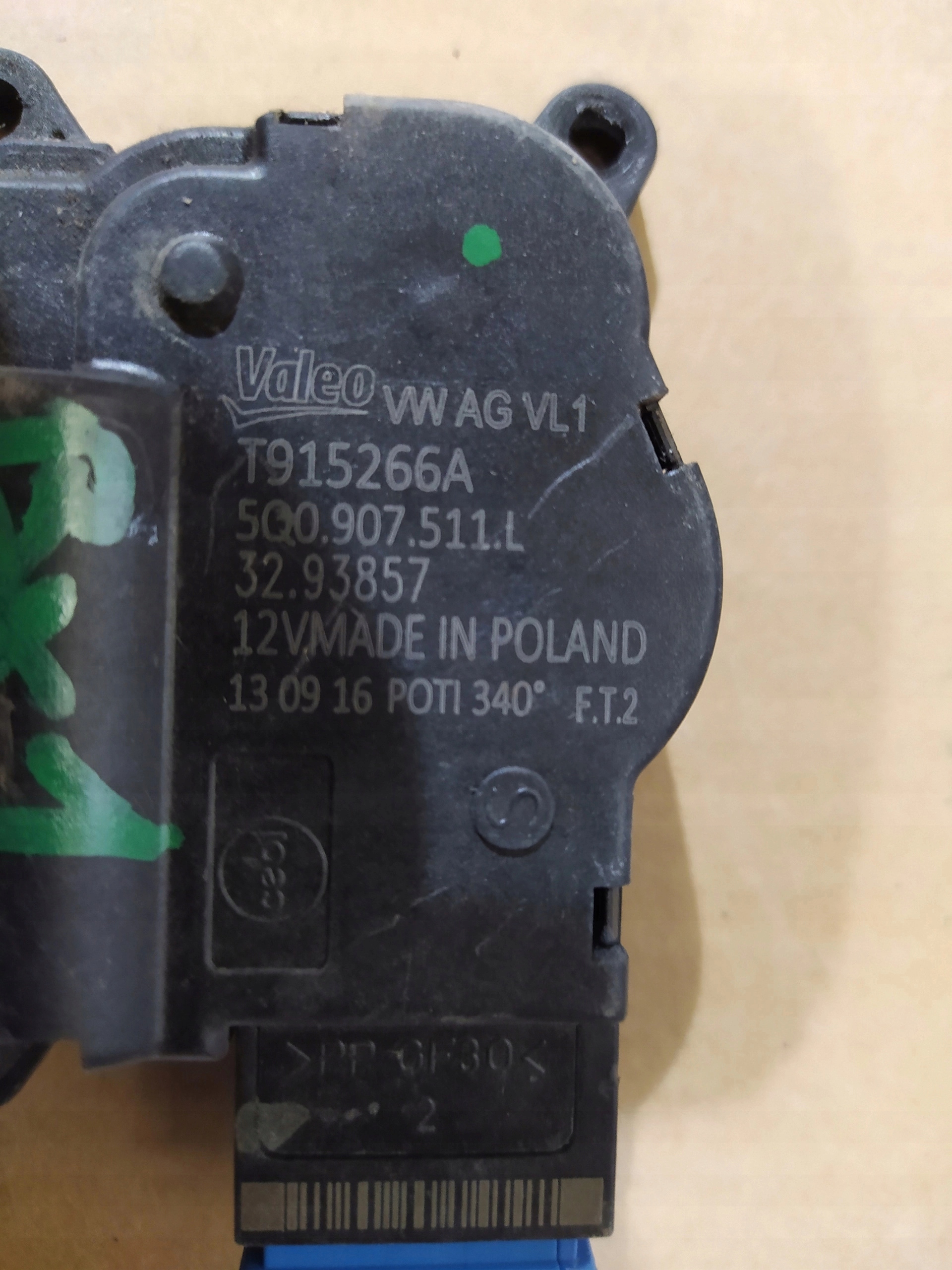 MOTORCEK OVLADANIA KURENIA AUDI SKODA VW 5Q0907511L