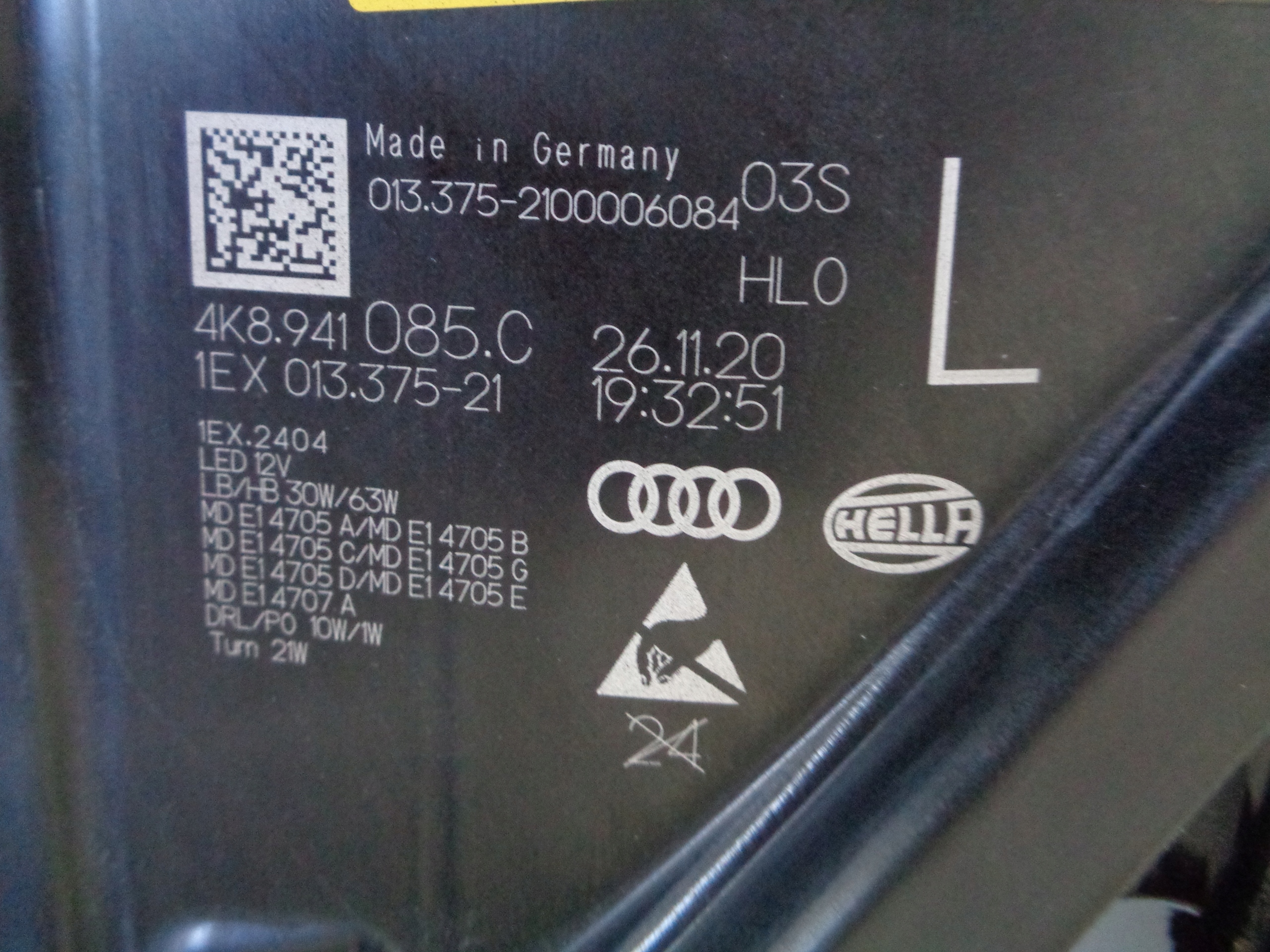 ĽAVÉ SVETLO AUDI A7 4K8 RS6 C8 RS7 18- LASER LED