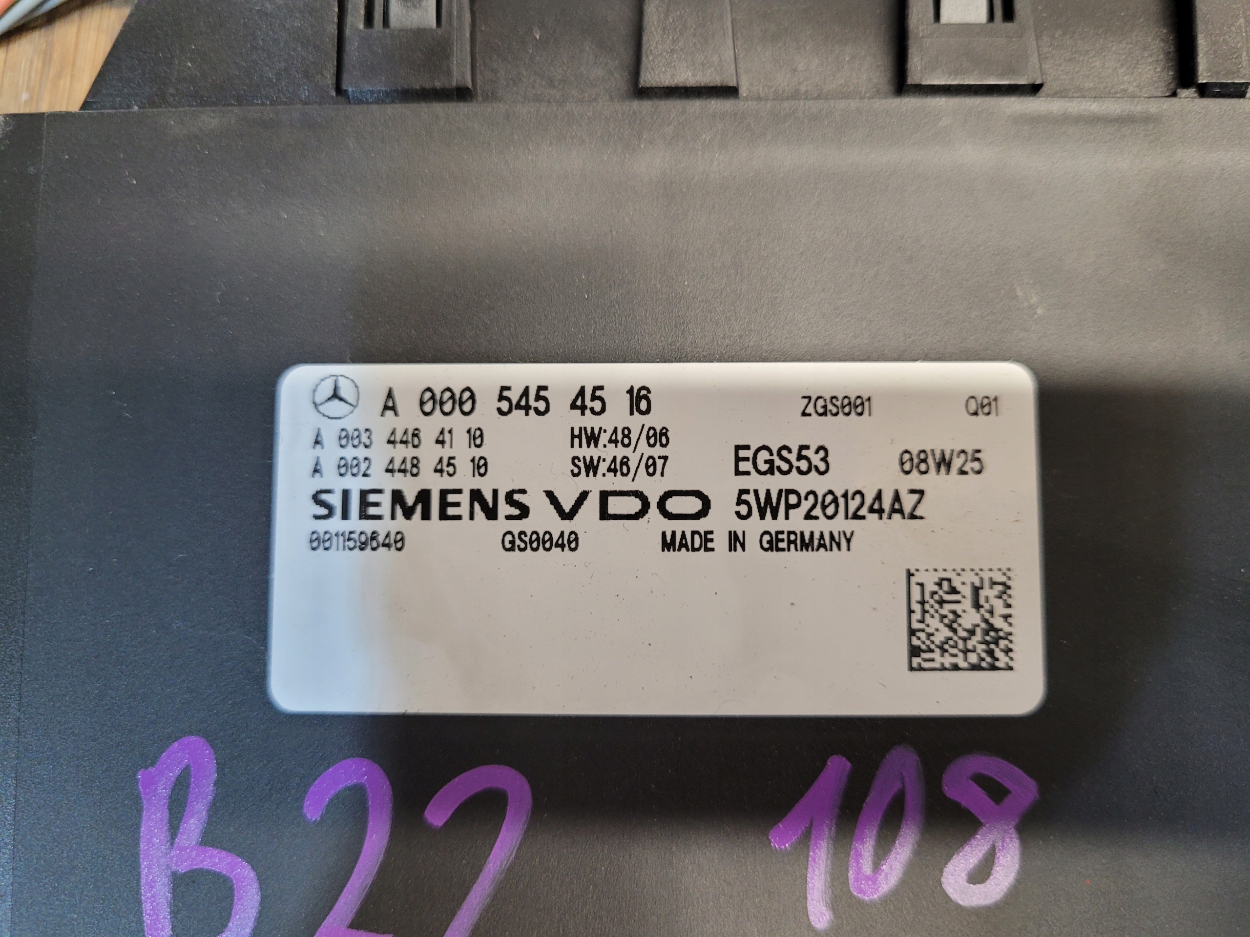 MERCEDES W204 MODUL PREVODOVKY A0005454516