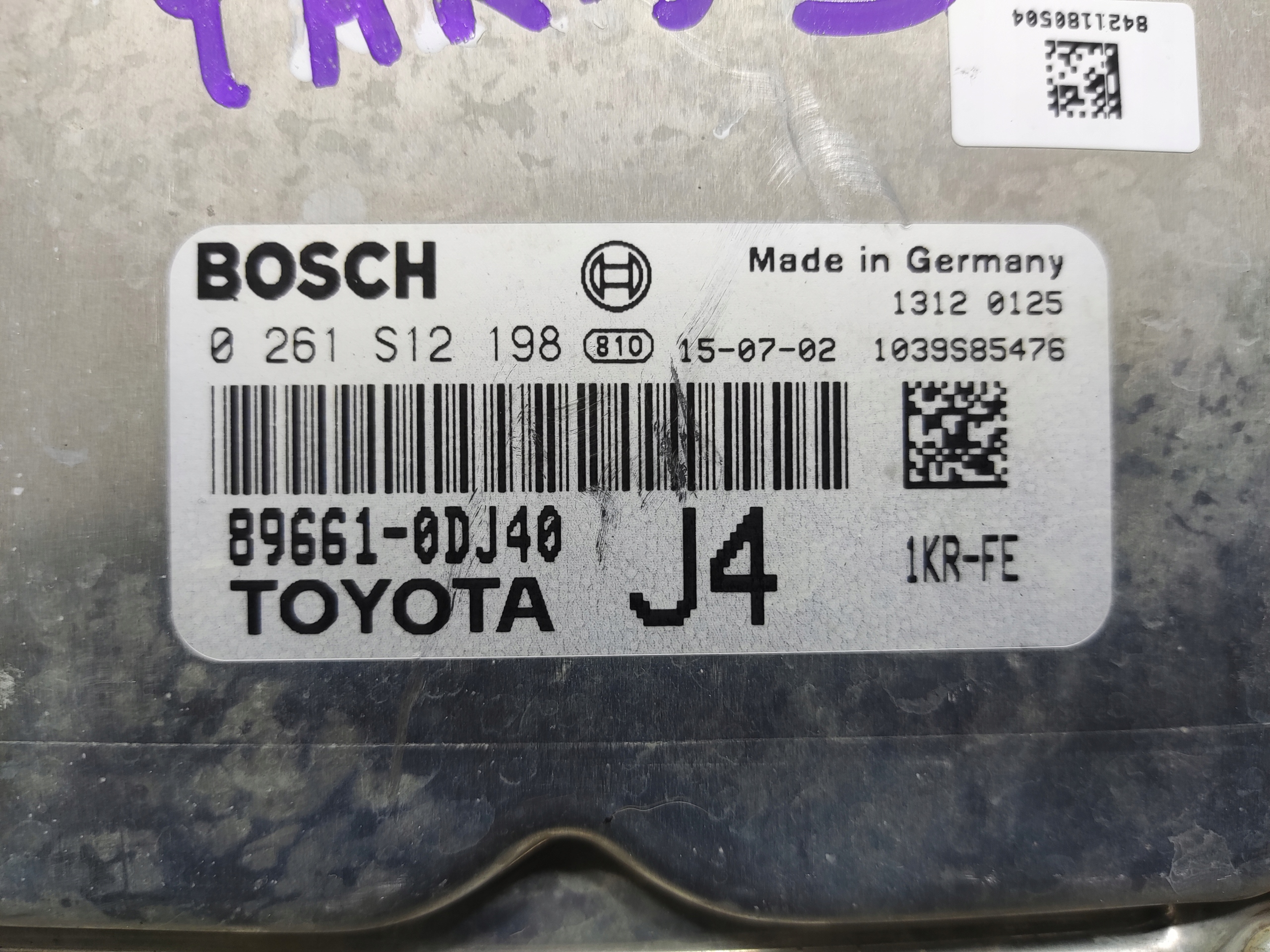 RIADIACA JEDNOTKA MOTORA TOYOTA YARIS III 1.0 VVTI 2011-2017 89661-0DJ40