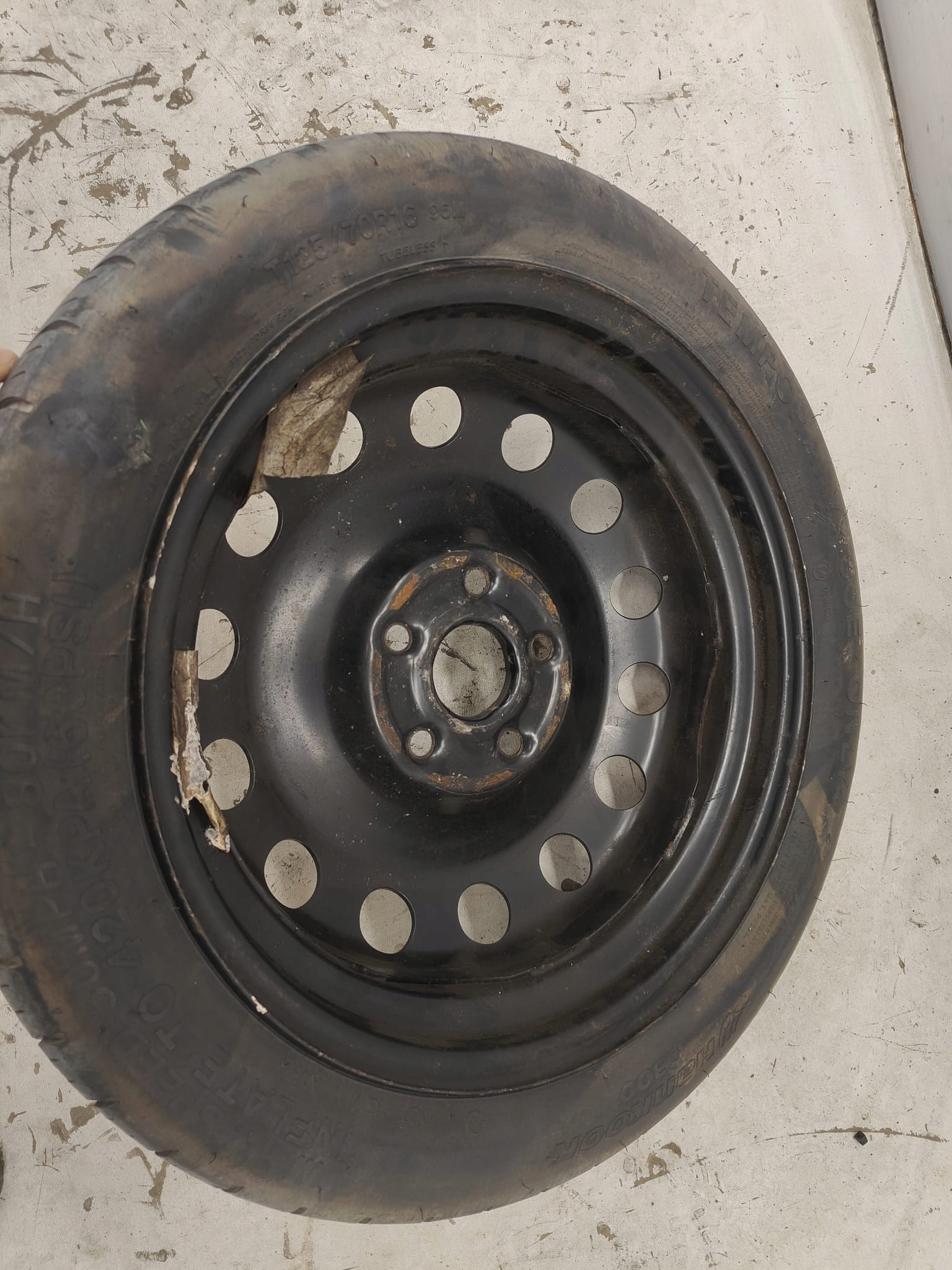 Volkswagen golf VI REZERVA DOJAZDOVKA 125/70 r16 1k0601027s hankook