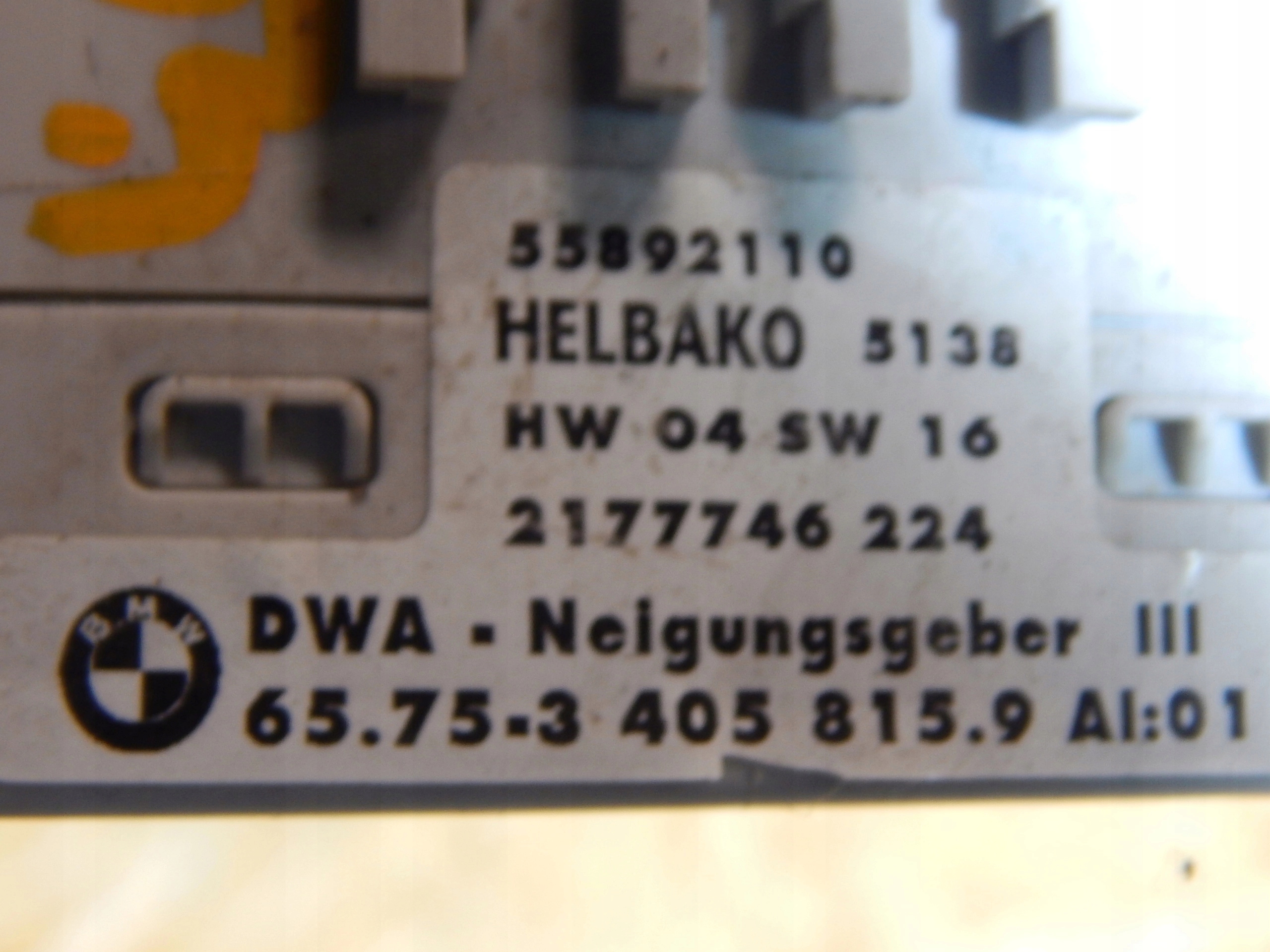 BMW E83 X3 MODUL CIDLO SKLONU 3405815