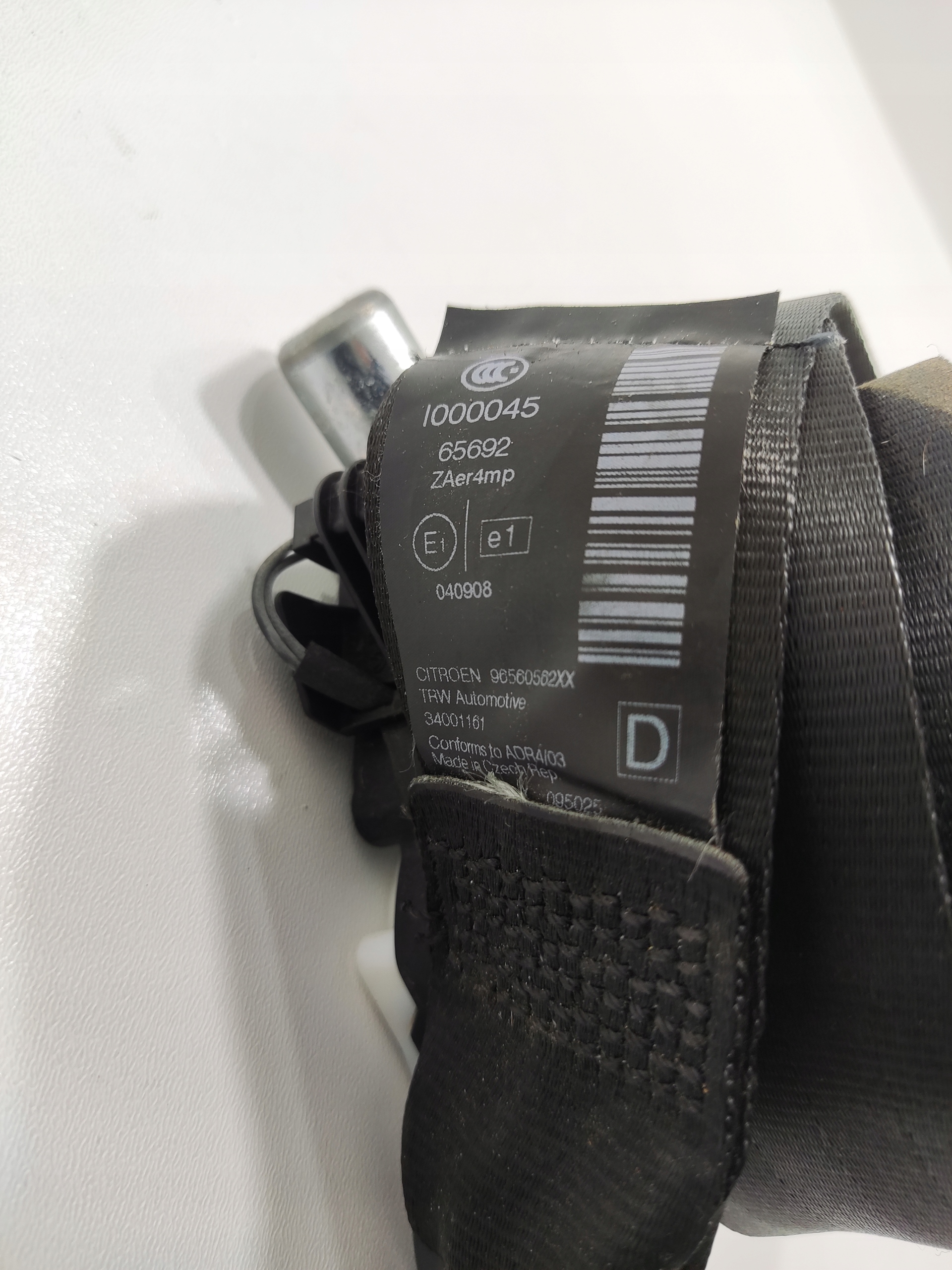 PRAVÝ PREDNÝ BEZPEČNOSTNÝ PÁS CITROEN C5 III X7 96560562XX 08-15