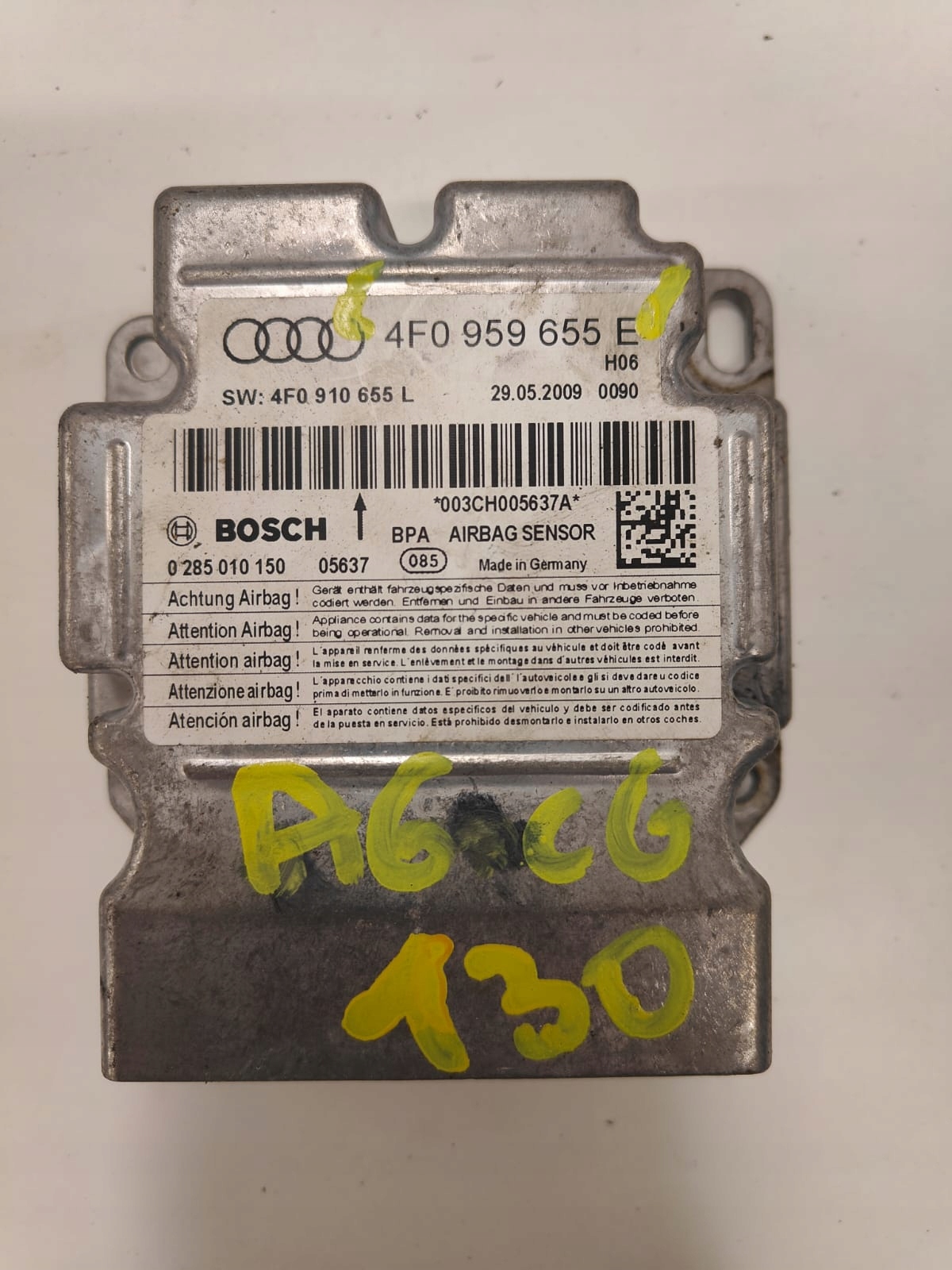 Audi a6 c6 lift 4F0959655E 0285010150 RIADIACA JEDNOTKA AIRBAGOV